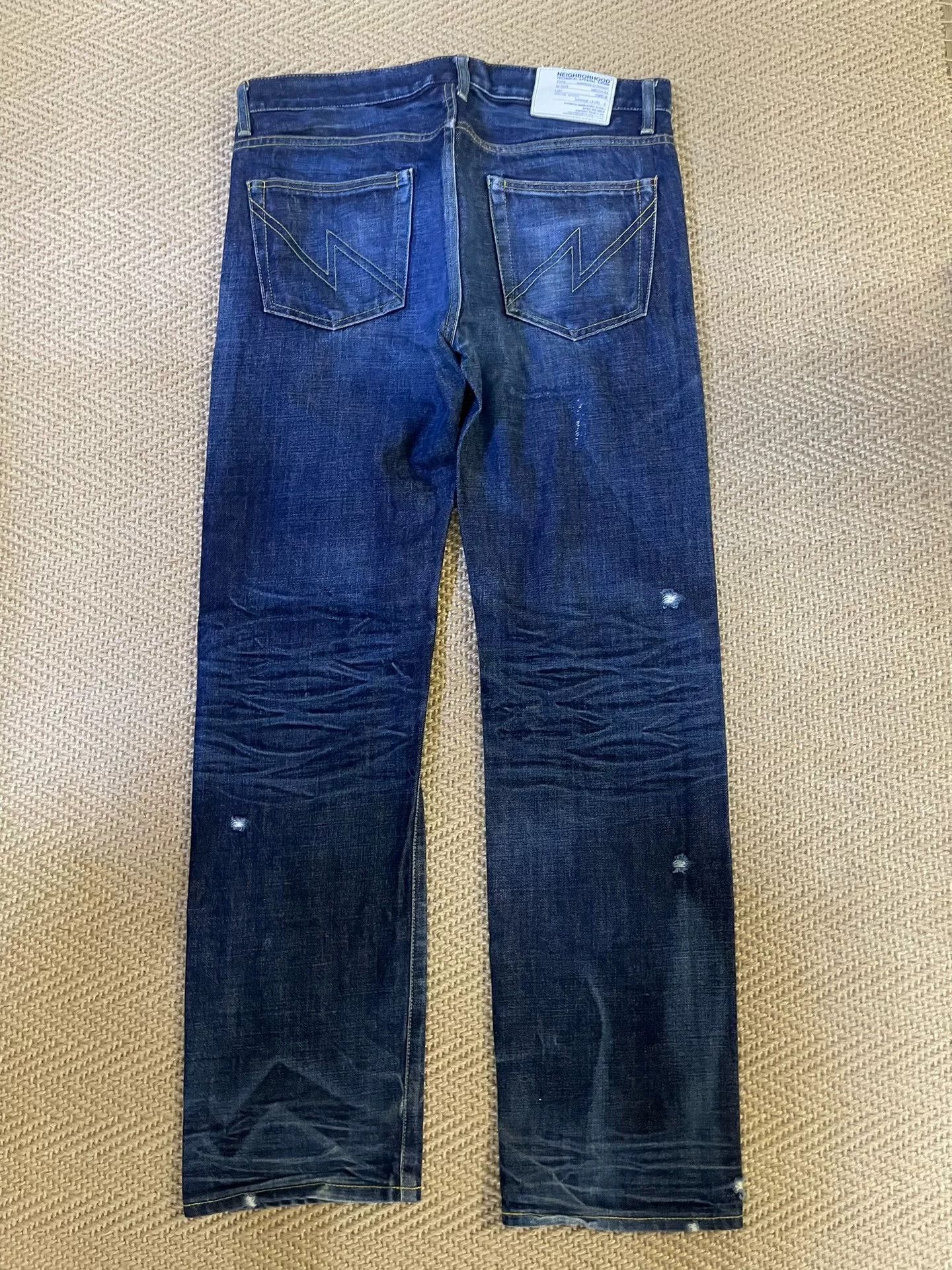 Neighborhood NEIGHBORHOOD 08EX Blue Line Distressed Jeans Size US 31 - 2 Thumbnail