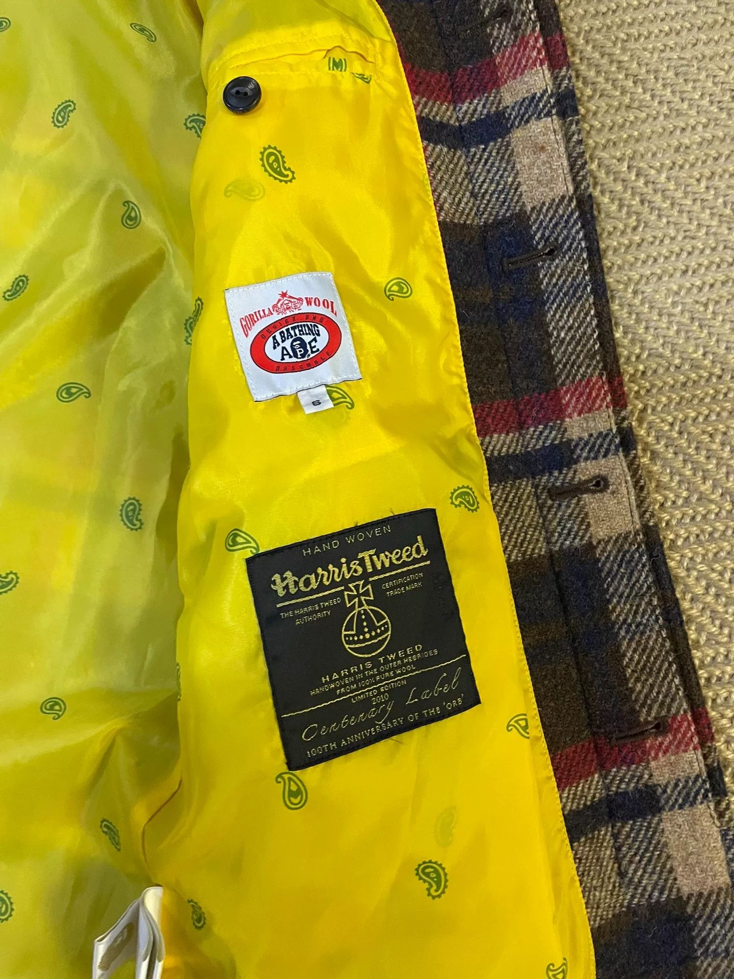 Bape bape x harris tweed wool coat Size US S / EU 44-46 / 1 - 8 Thumbnail
