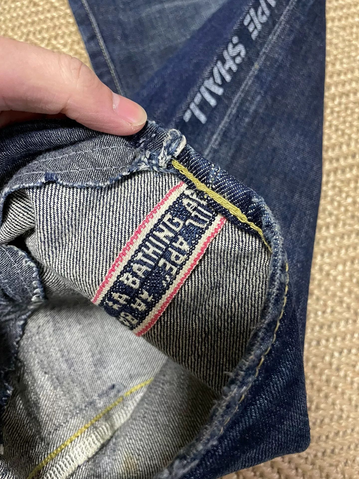 Bape bape type2 damage denim pants with patches Size US 31 - 7 Thumbnail