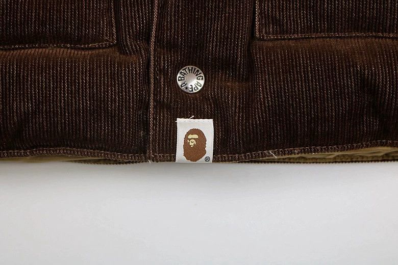 Bape bape corduroy down jacket with fur hood Size US M / EU 48-50 / 2 - 4 Thumbnail