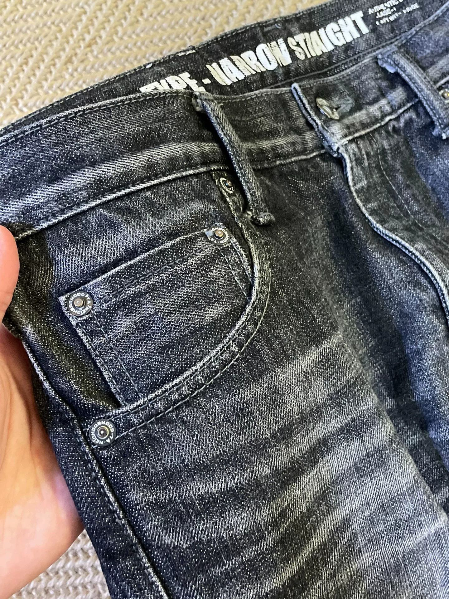 Neighborhood neighborhood black wash denim pants Size US 27 - 7 Thumbnail
