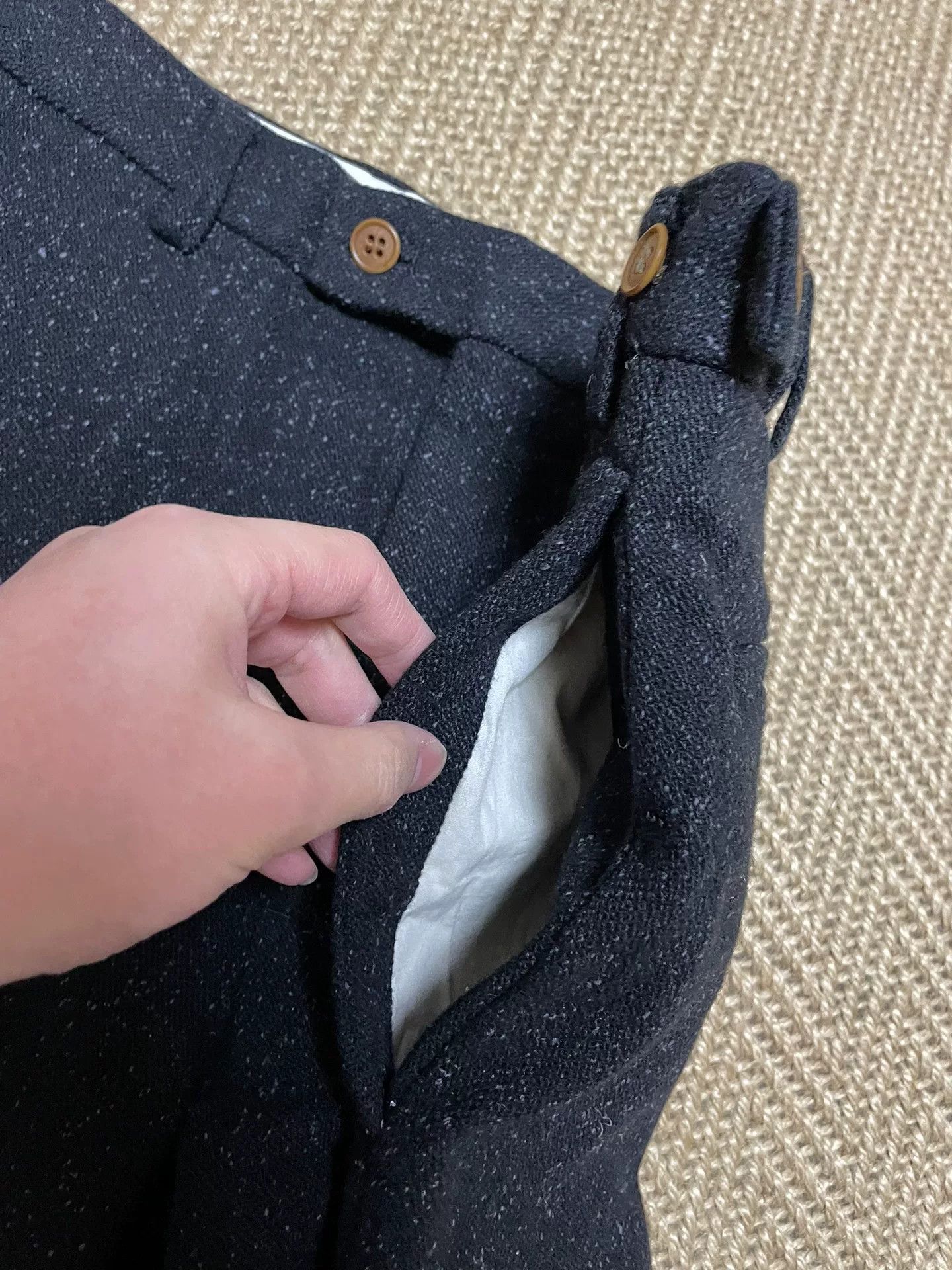 Visvim visvim cornell slacks in black mélange wool Size US 31 - 7 Thumbnail