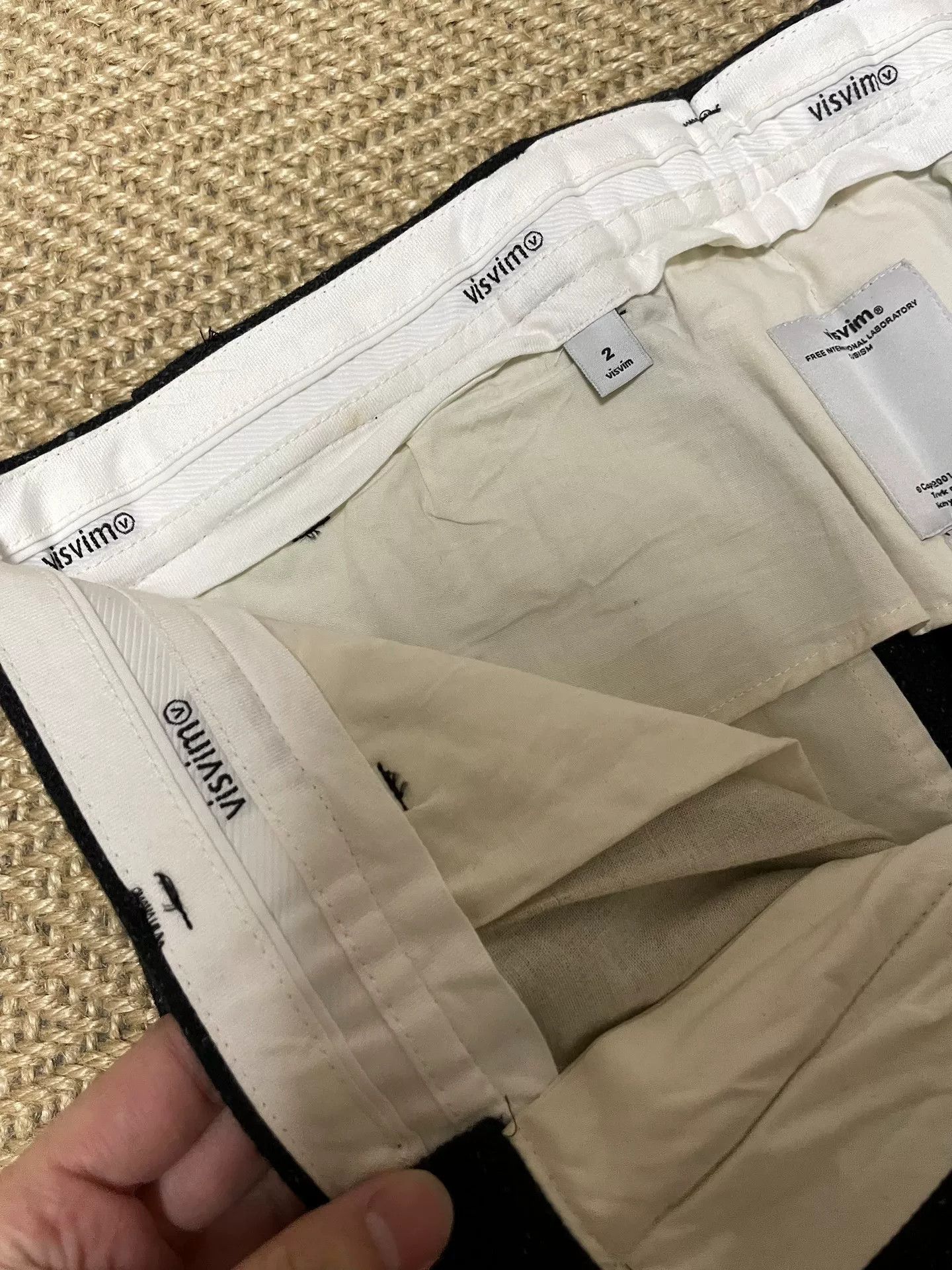 Visvim visvim cornell slacks in black mélange wool Size US 31 - 6 Thumbnail