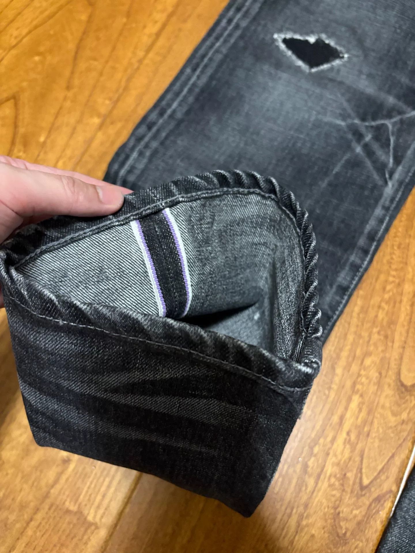 Neighborhood neighborhood lightning washed distressed denim pants Size US 31 - 6 Thumbnail