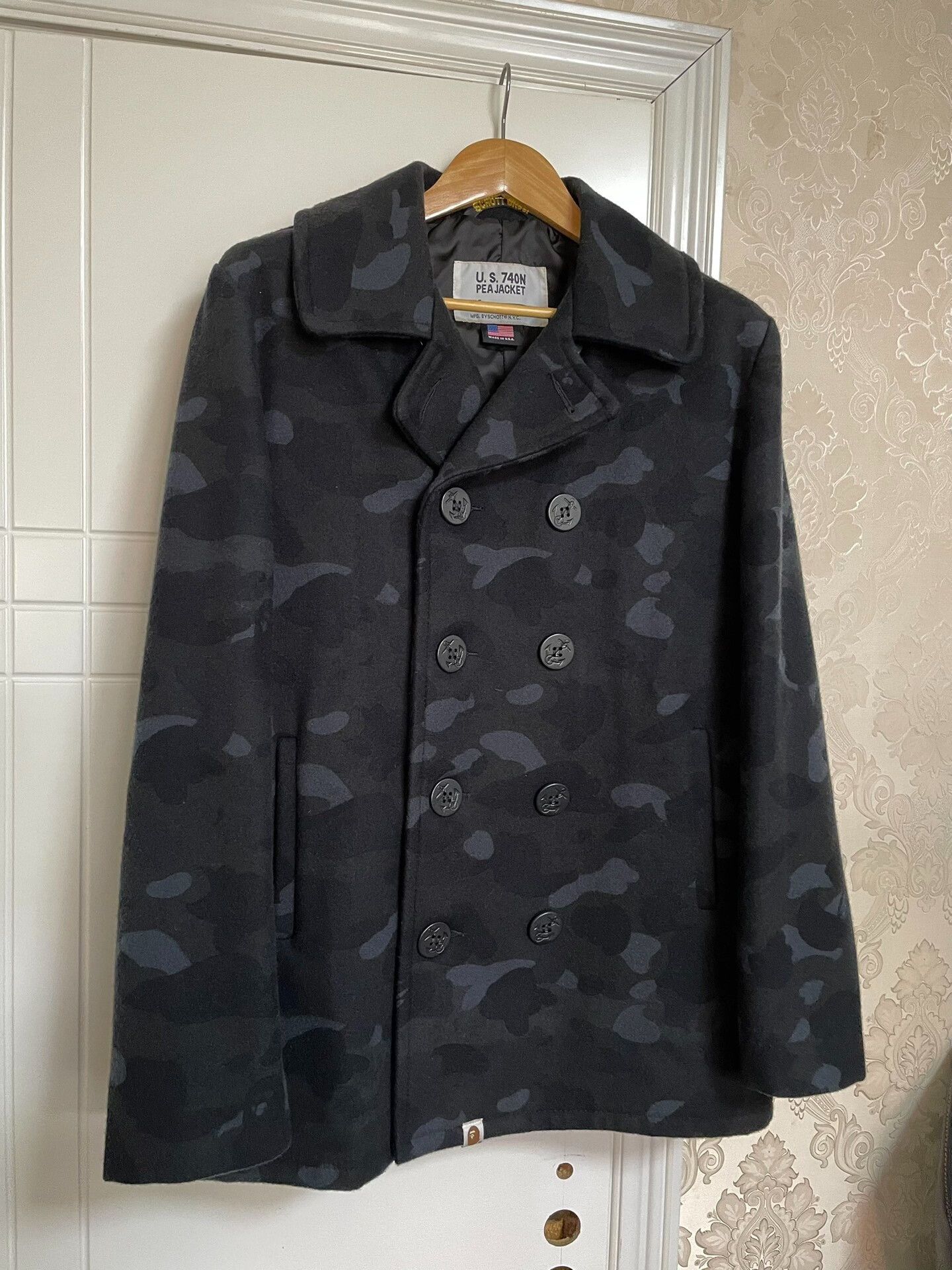 Bape bape x schott u.s.740n pea jacket Size US XL / EU 56 / 4 - 3 Thumbnail