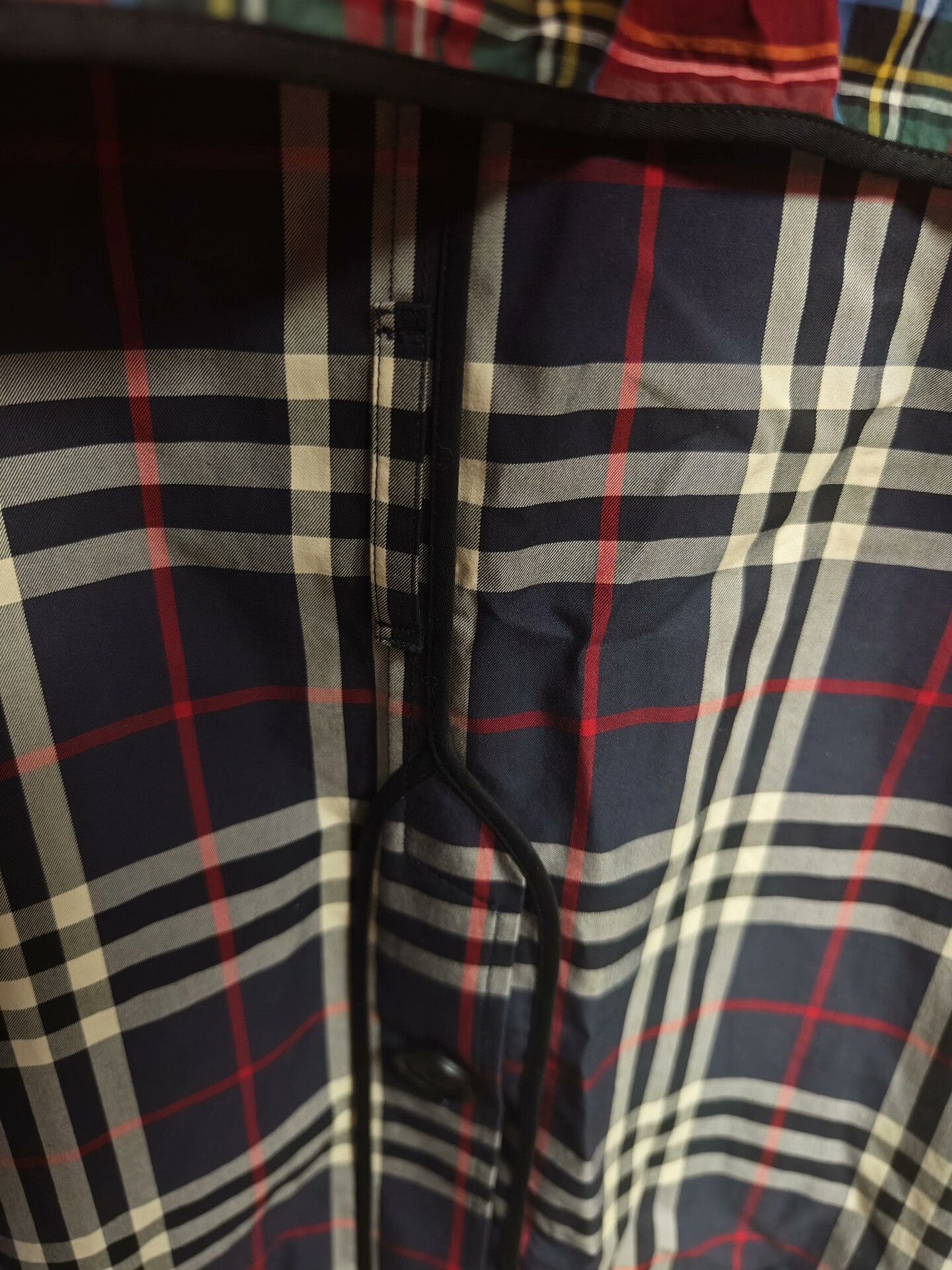 Burberry burberry red and blue check trench coat Size S / US 4 / IT 40 - 4 Thumbnail