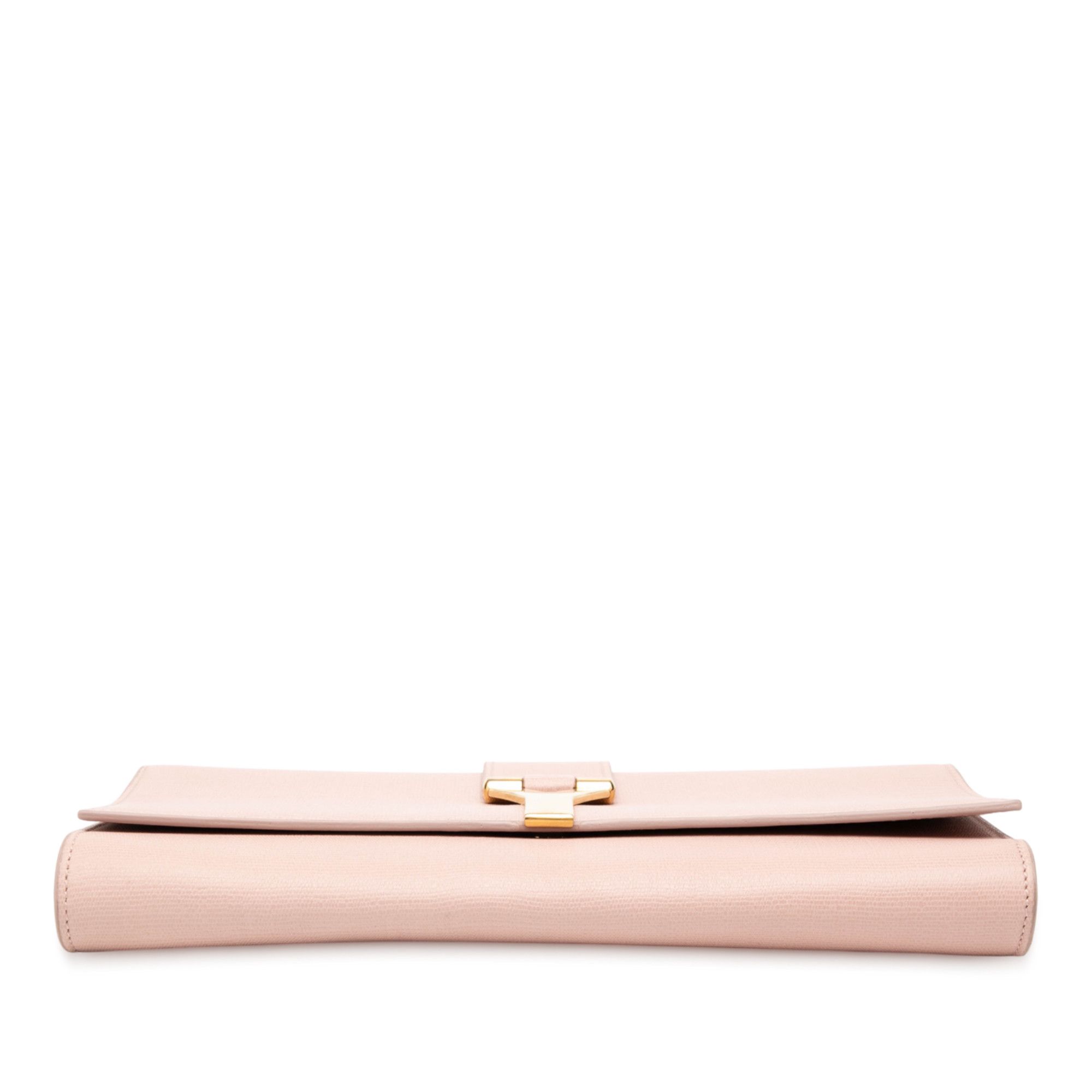 Yves Saint Laurent Yves Saint Laurent Textured Leather Chyc Ligne Clutch Size ONE SIZE - 3 Thumbnail