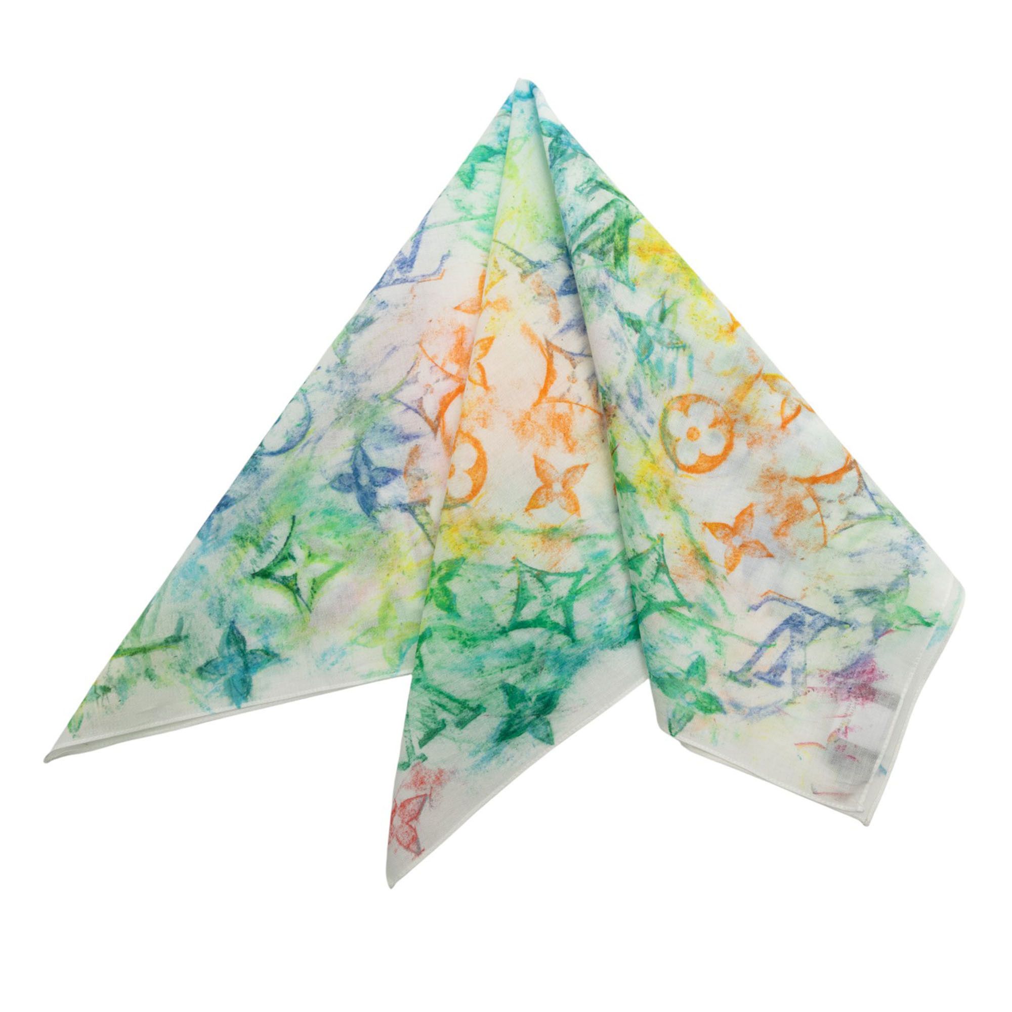 Louis Vuitton Louis Vuitton Virgil Abloh Monogram Watercolor Bandana and Mask Set Size ONE SIZE - 5 Thumbnail