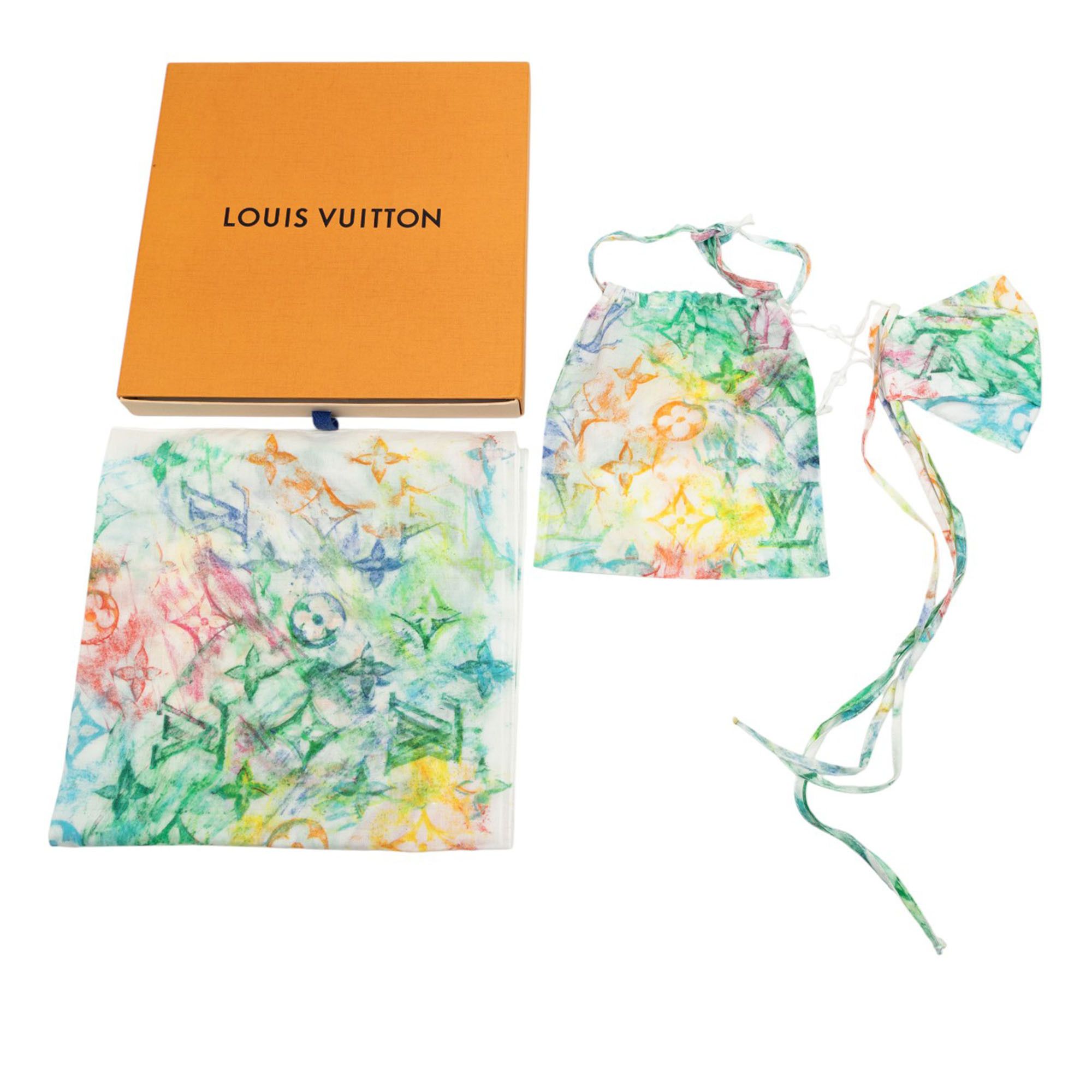 Louis Vuitton Louis Vuitton Virgil Abloh Monogram Watercolor Bandana and Mask Set Size ONE SIZE - 12 Thumbnail
