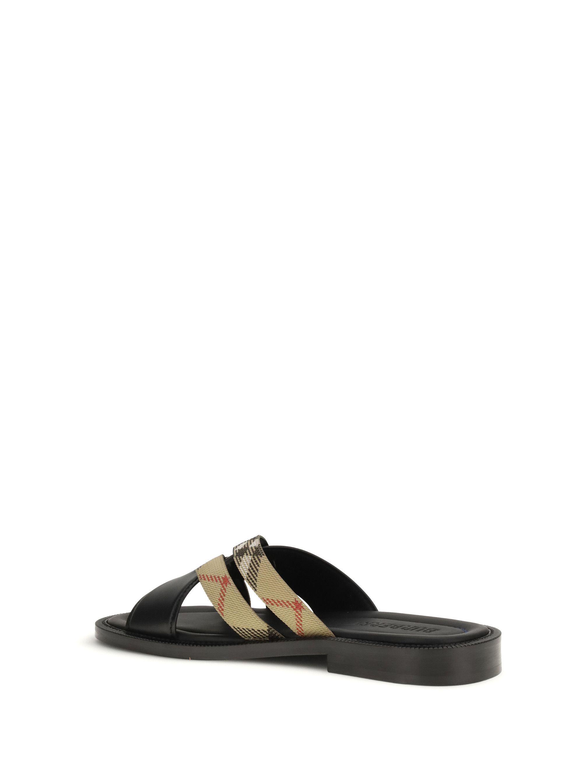 Burberry Drift leather and Check Sandals Size US 7 / EU 40 - 3 Thumbnail