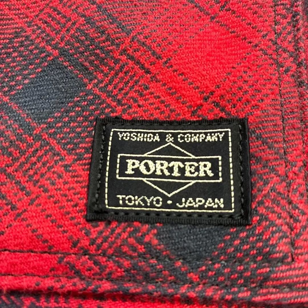 Porter porter bag authentic red checkered design Size ONE SIZE - 6 Thumbnail