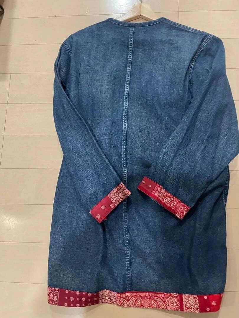 Sophnet. sophnet denim cardigan with red accents Size US S / EU 44-46 / 1 - 3 Thumbnail