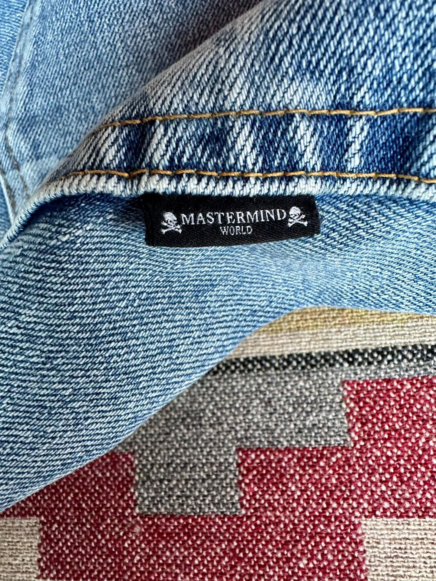 Mastermind Japan mastermind world skull embroidery denim pants Size US 34 / EU 50 - 8 Thumbnail