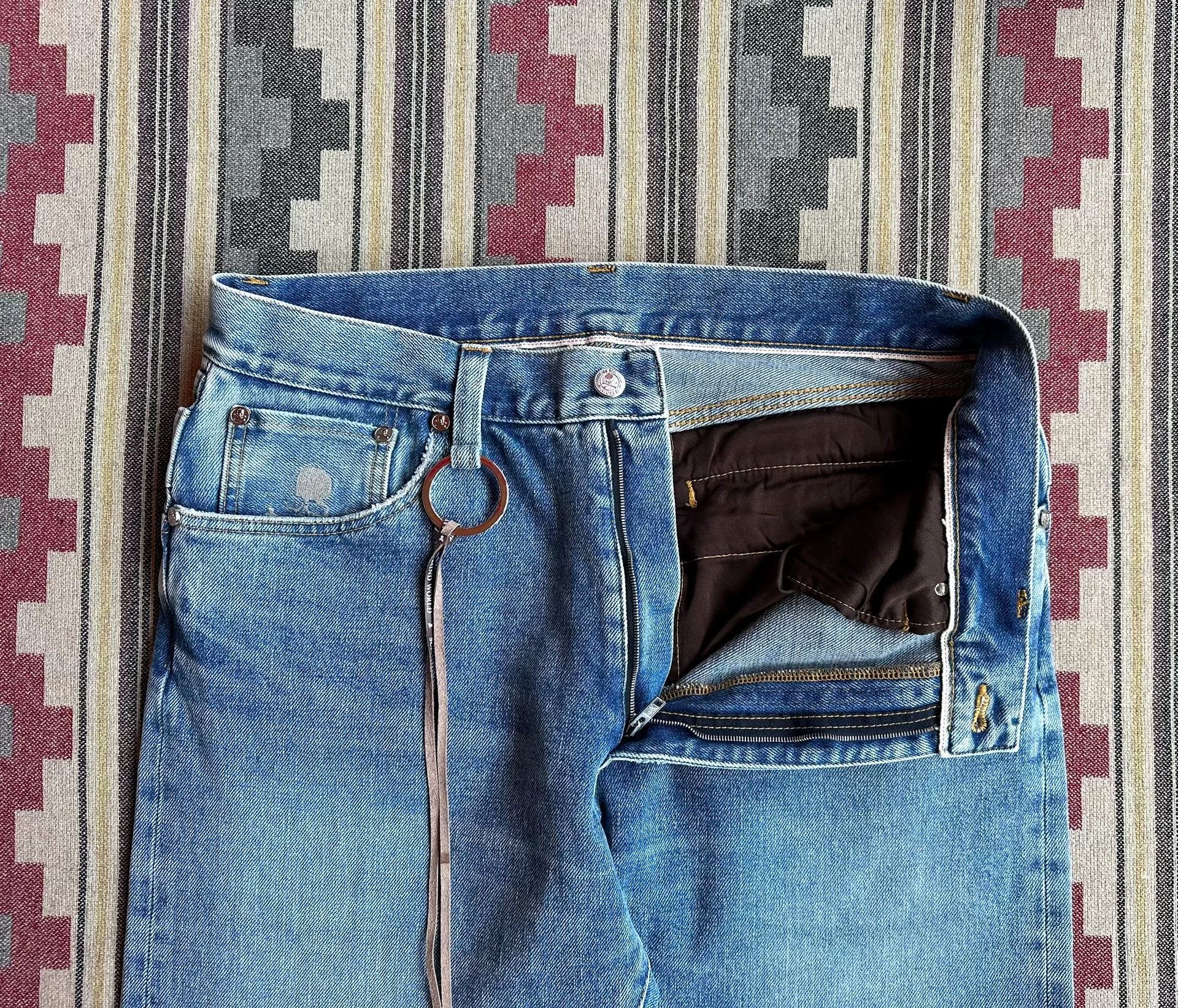 Mastermind Japan mastermind world skull embroidery denim pants Size US 34 / EU 50 - 3 Thumbnail