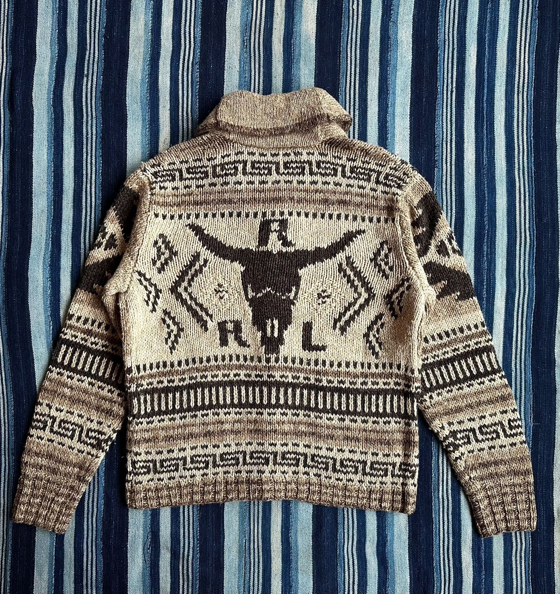 RRL Ralph Lauren RRL Hand-Knit Linen-Blend Cardigan Size US L / EU 52-54 / 3 - 6 Thumbnail