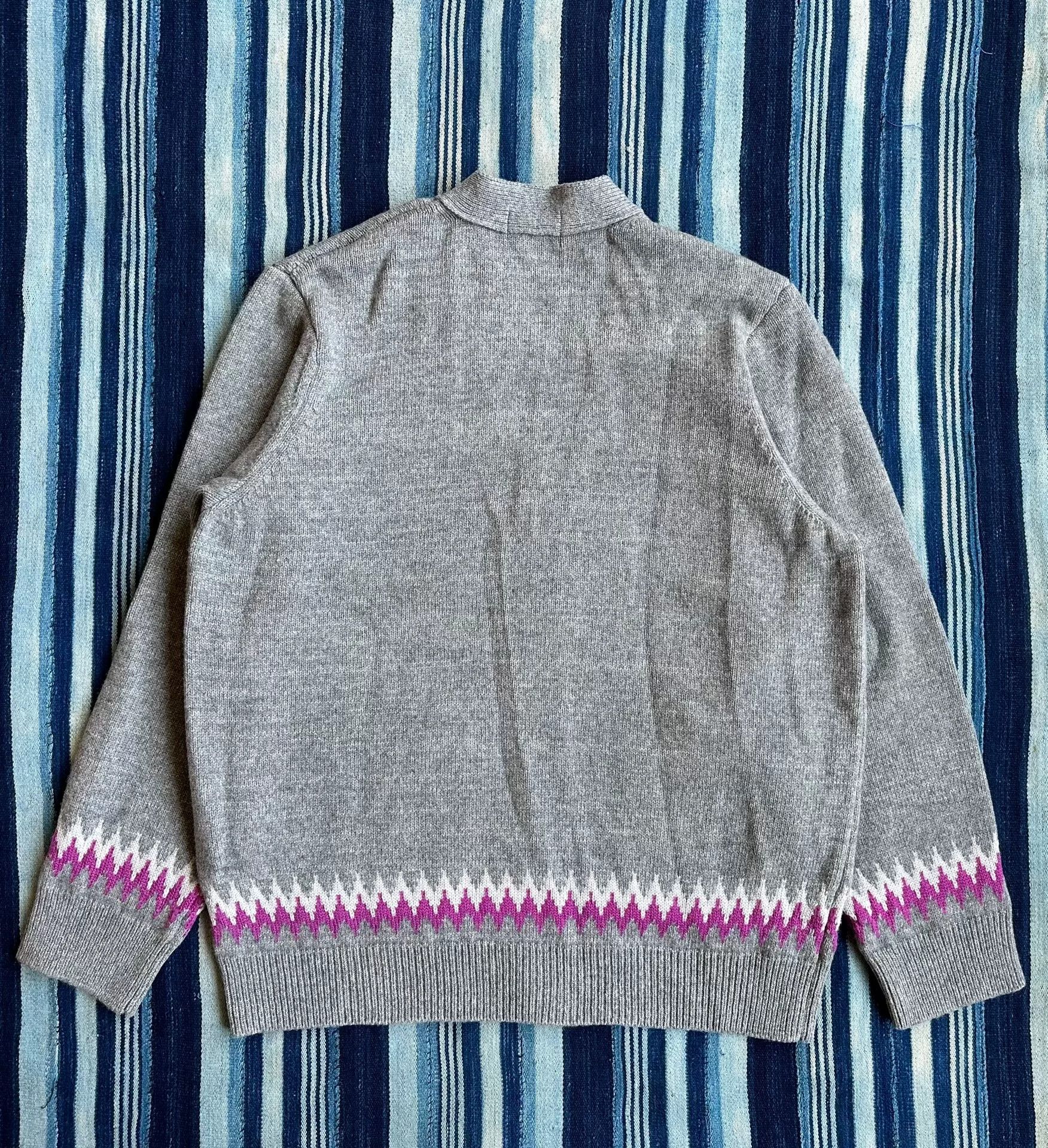 KUON kuon zig-zag dyed cardigan wool blend Size US L / EU 52-54 / 3 - 2 Thumbnail