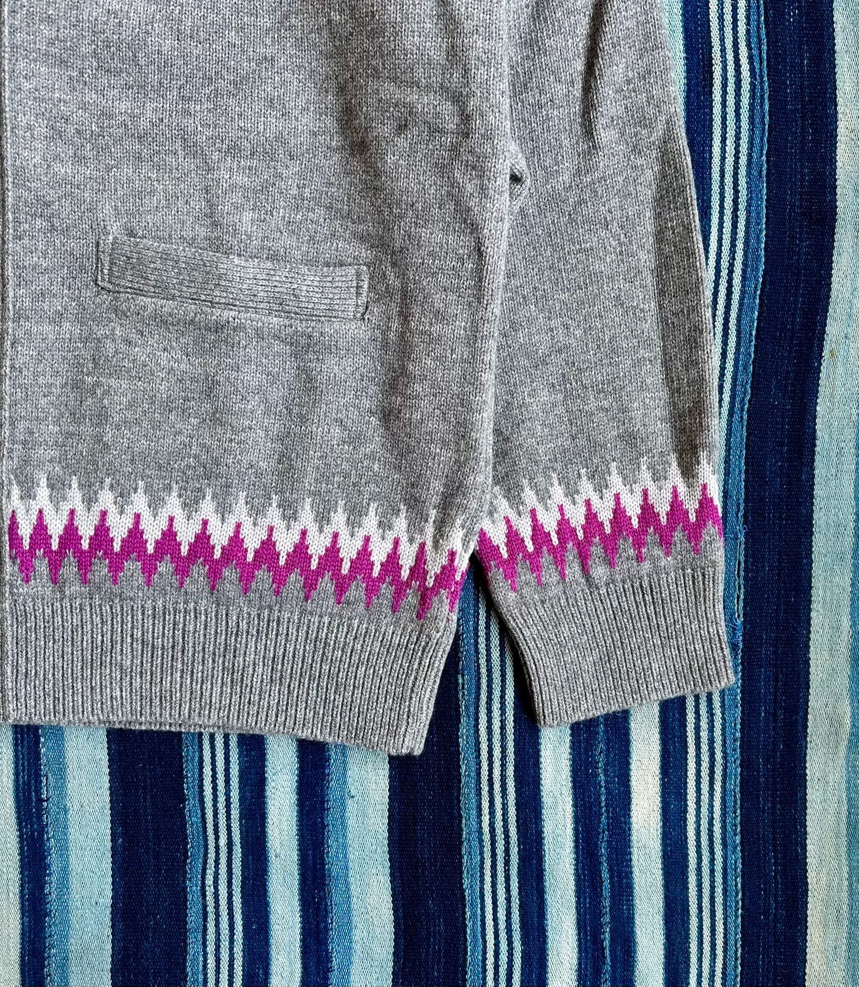KUON kuon zig-zag dyed cardigan wool blend Size US L / EU 52-54 / 3 - 6 Thumbnail
