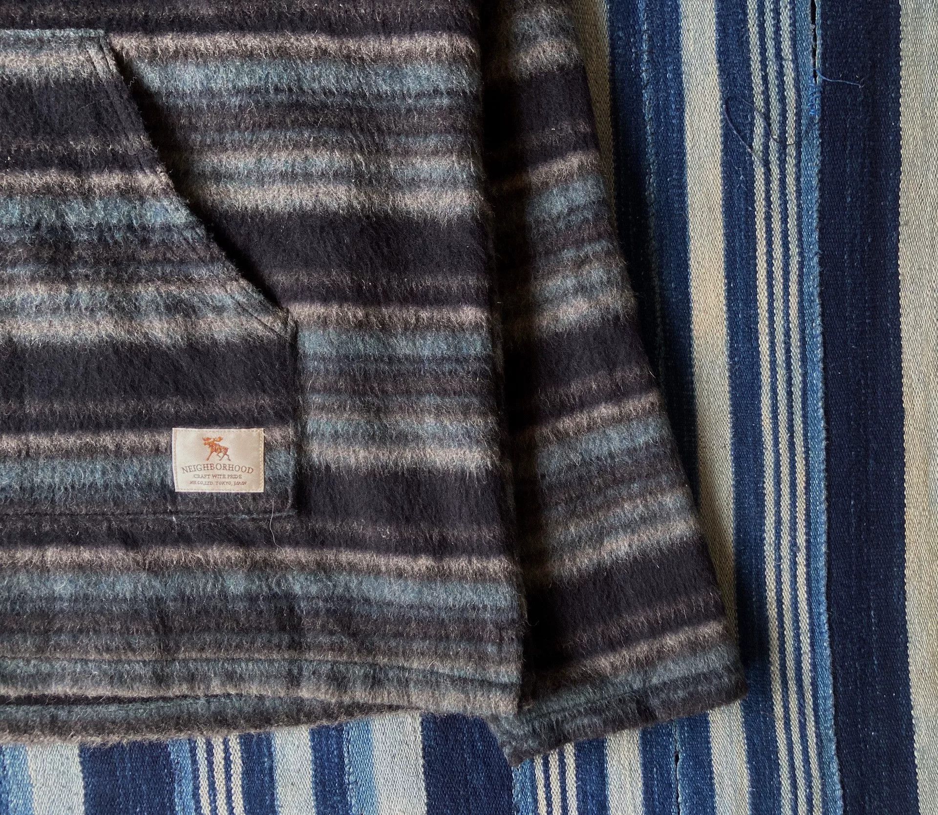 Neighborhood neighborhood embroidered wool hoodie sweatshirt Size US XL / EU 56 / 4 - 4 Thumbnail