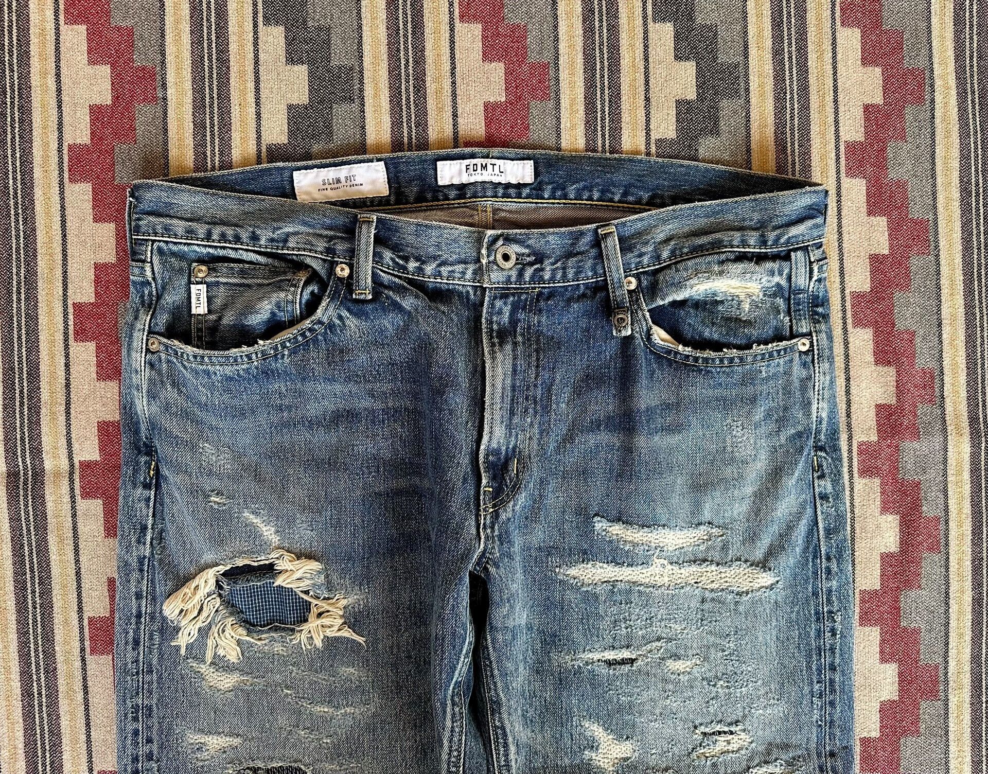 FDMTL fdmtl slim fit denim distressed jeans Size US 36 / EU 52 - 3 Thumbnail