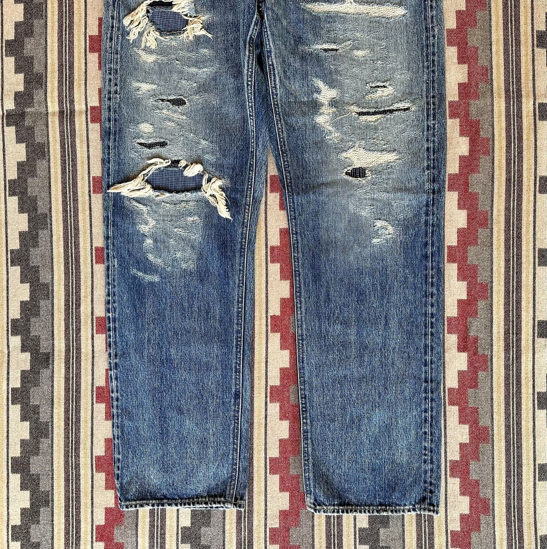 FDMTL fdmtl slim fit denim distressed jeans Size US 36 / EU 52 - 4 Thumbnail