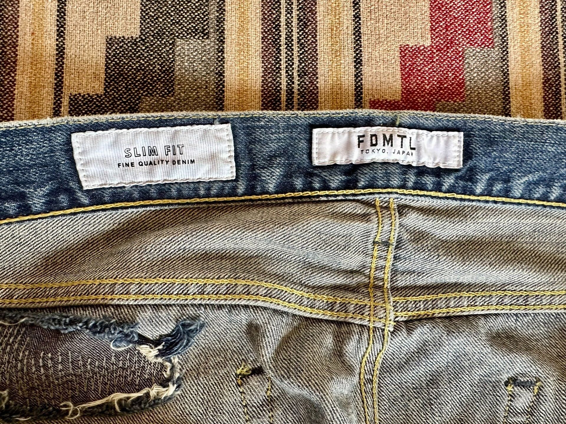 FDMTL fdmtl slim fit denim distressed jeans Size US 36 / EU 52 - 7 Thumbnail