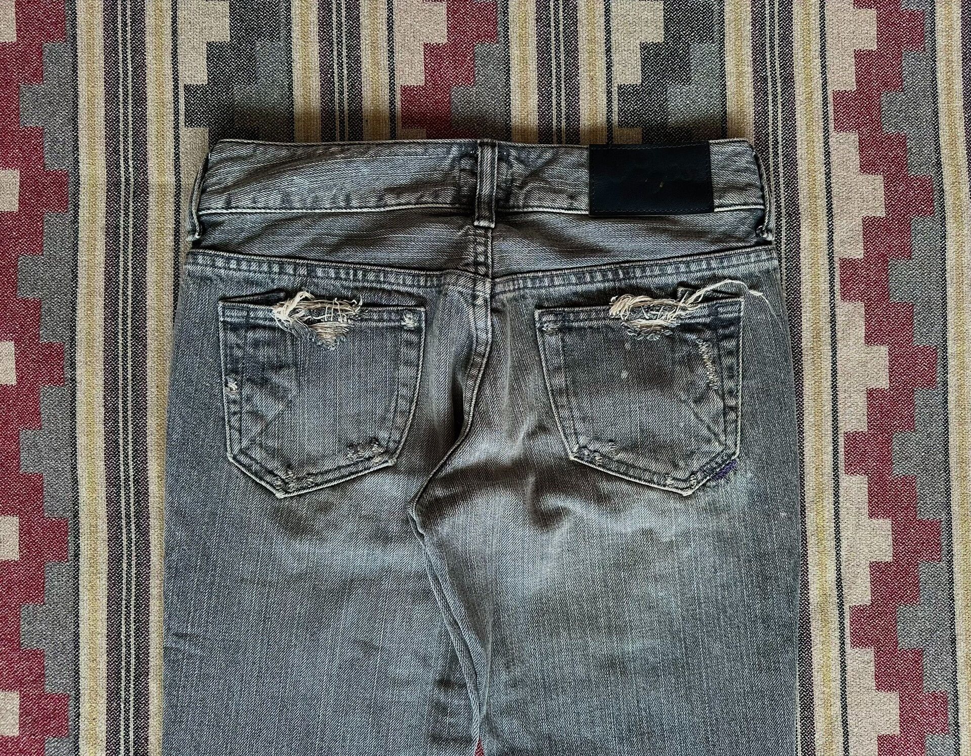 Purple Brand Vintage Distressed Wash Ripped Denim Pants Size 24" / US 00 / IT 34 - 6 Thumbnail