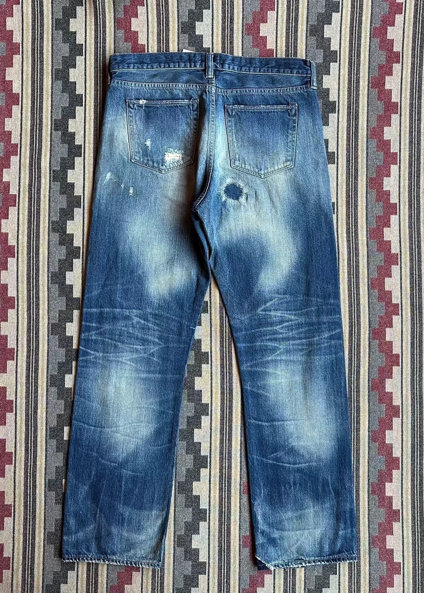 Simon Miller Simon Miller Heavy Wash Patchwork Denim Jeans Size US 34 / EU 50 - 2 Thumbnail