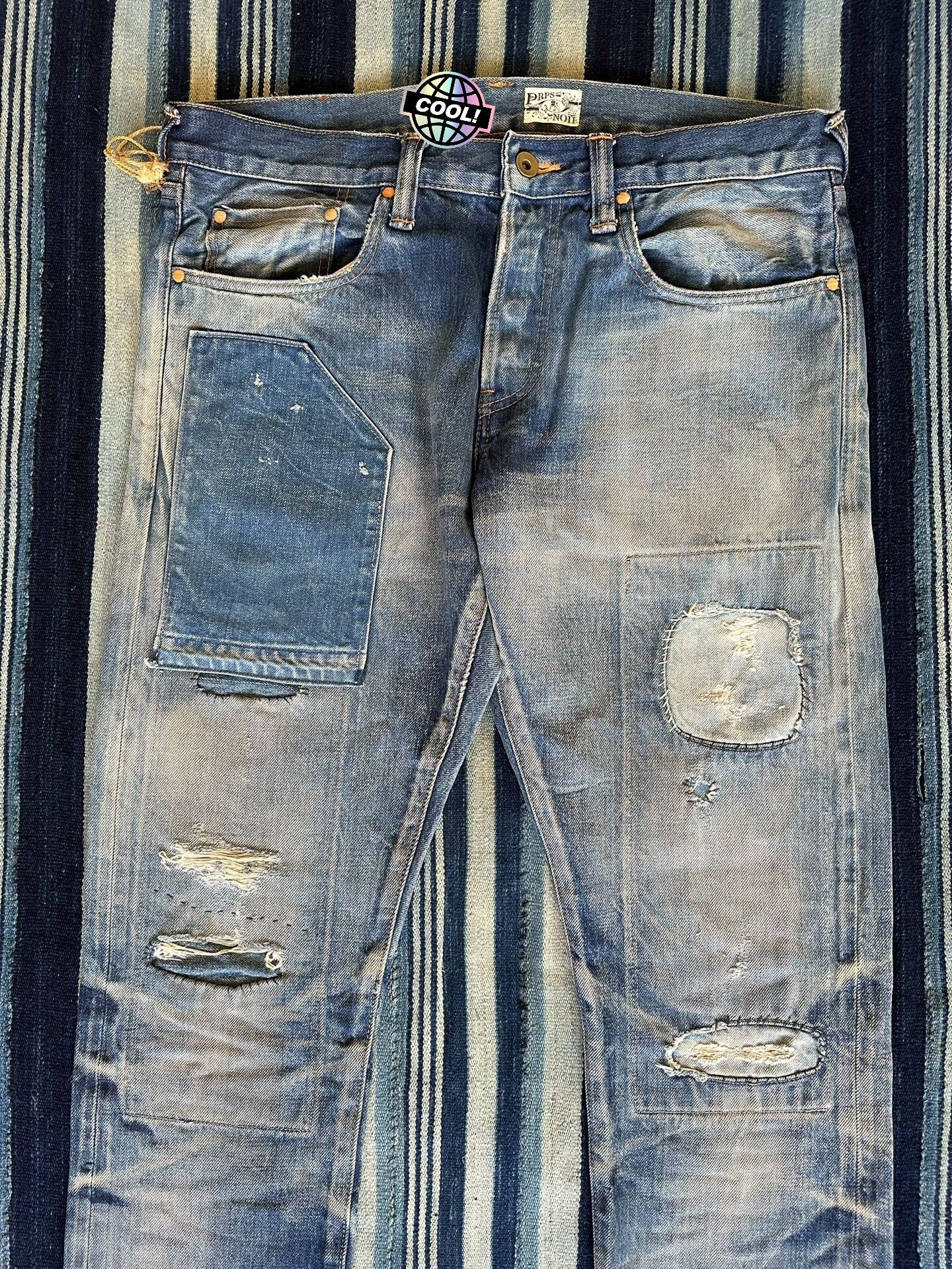 Prps dark wash patchwork denim jeans Size US 32 / EU 48 - 3 Thumbnail