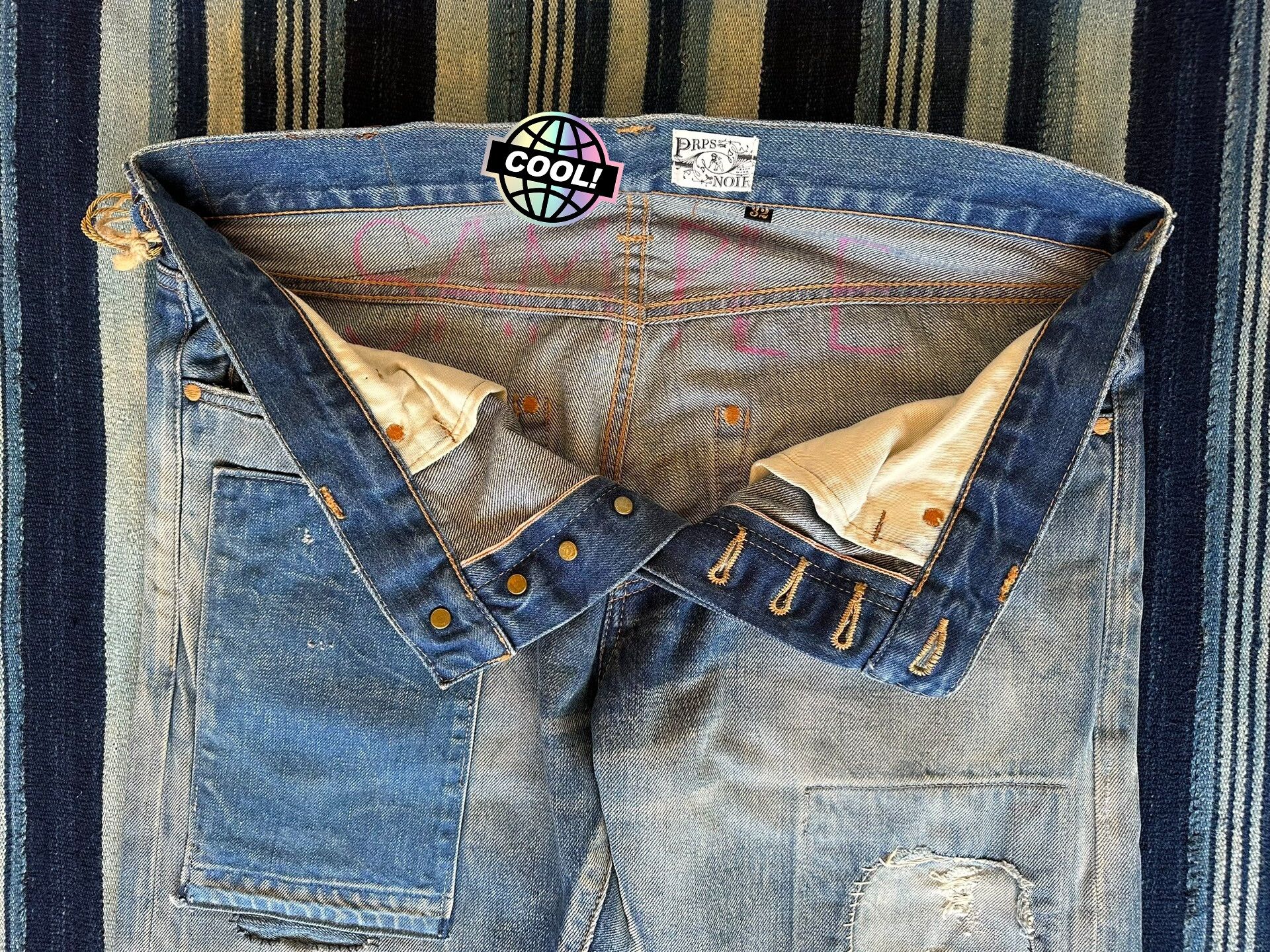 Prps dark wash patchwork denim jeans Size US 32 / EU 48 - 4 Thumbnail