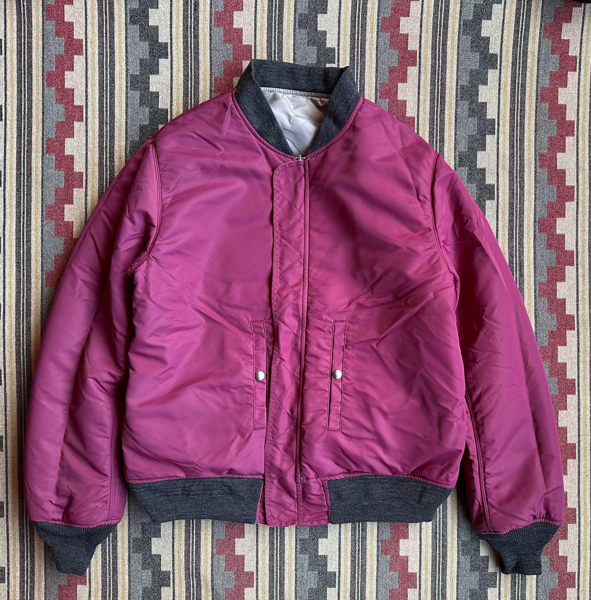 NOMA t.d hand embroidery flight jacket reversible design Size US L / EU 52-54 / 3 - 7 Thumbnail