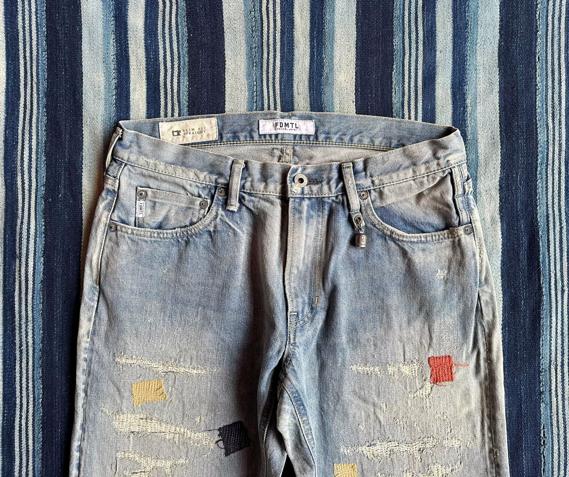 FDMTL fdmtl slim fit denim distressed patchwork jeans Size US 32 / EU 48 - 3 Thumbnail