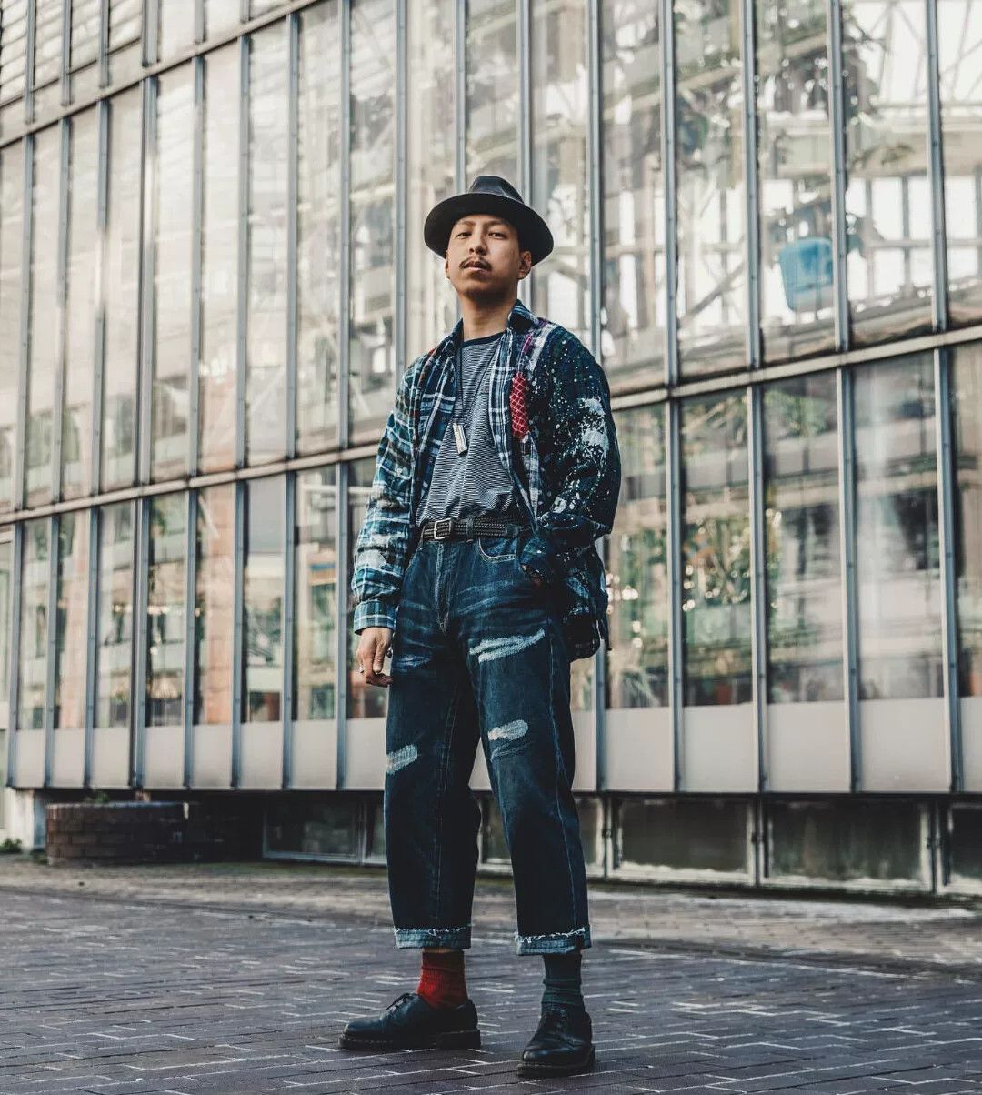 Beams Japan beams japan worn look denim pants Size US 27 - 8 Thumbnail