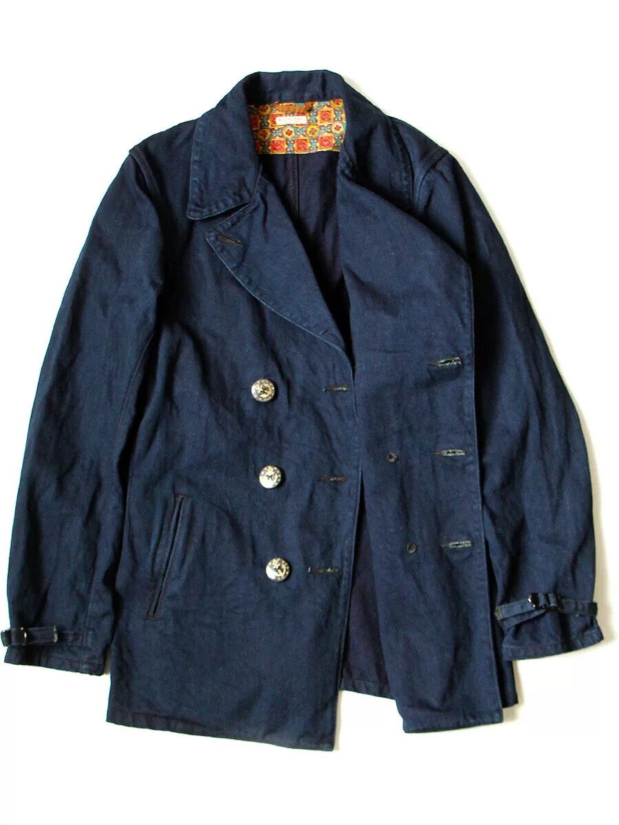 Kapital vintage blue denim peacoat by kapital Size US S / EU 44-46 / 1 - 2 Thumbnail