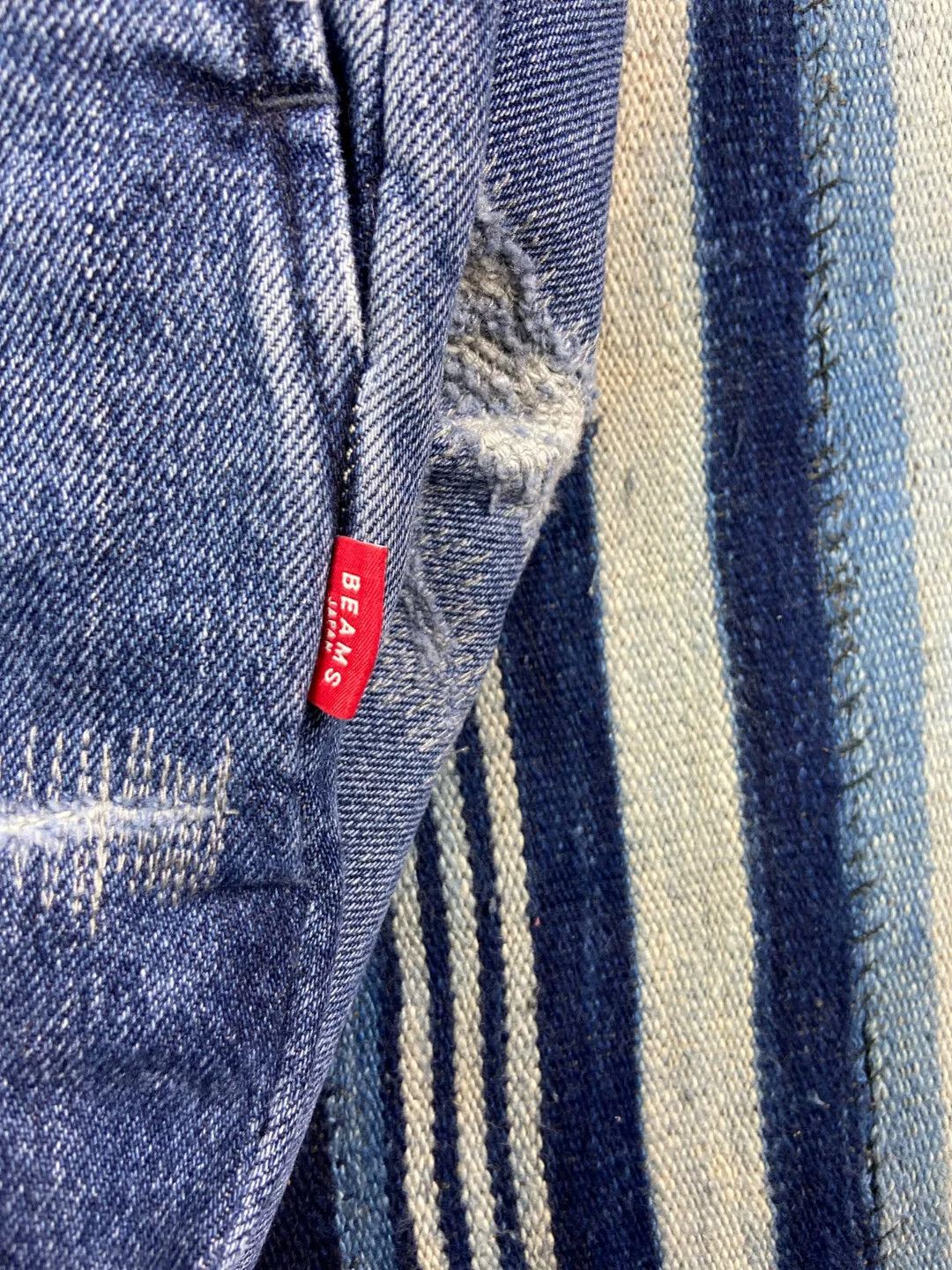 Beams Japan washed blue tapered denim pants for men Size US 31 - 6 Thumbnail