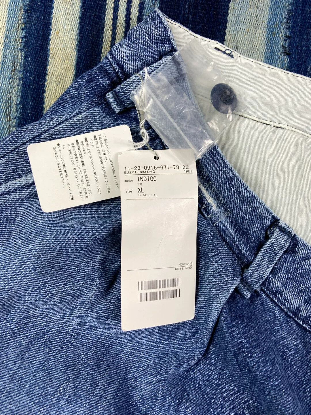 Beams Japan washed blue tapered denim pants for men Size US 31 - 7 Thumbnail