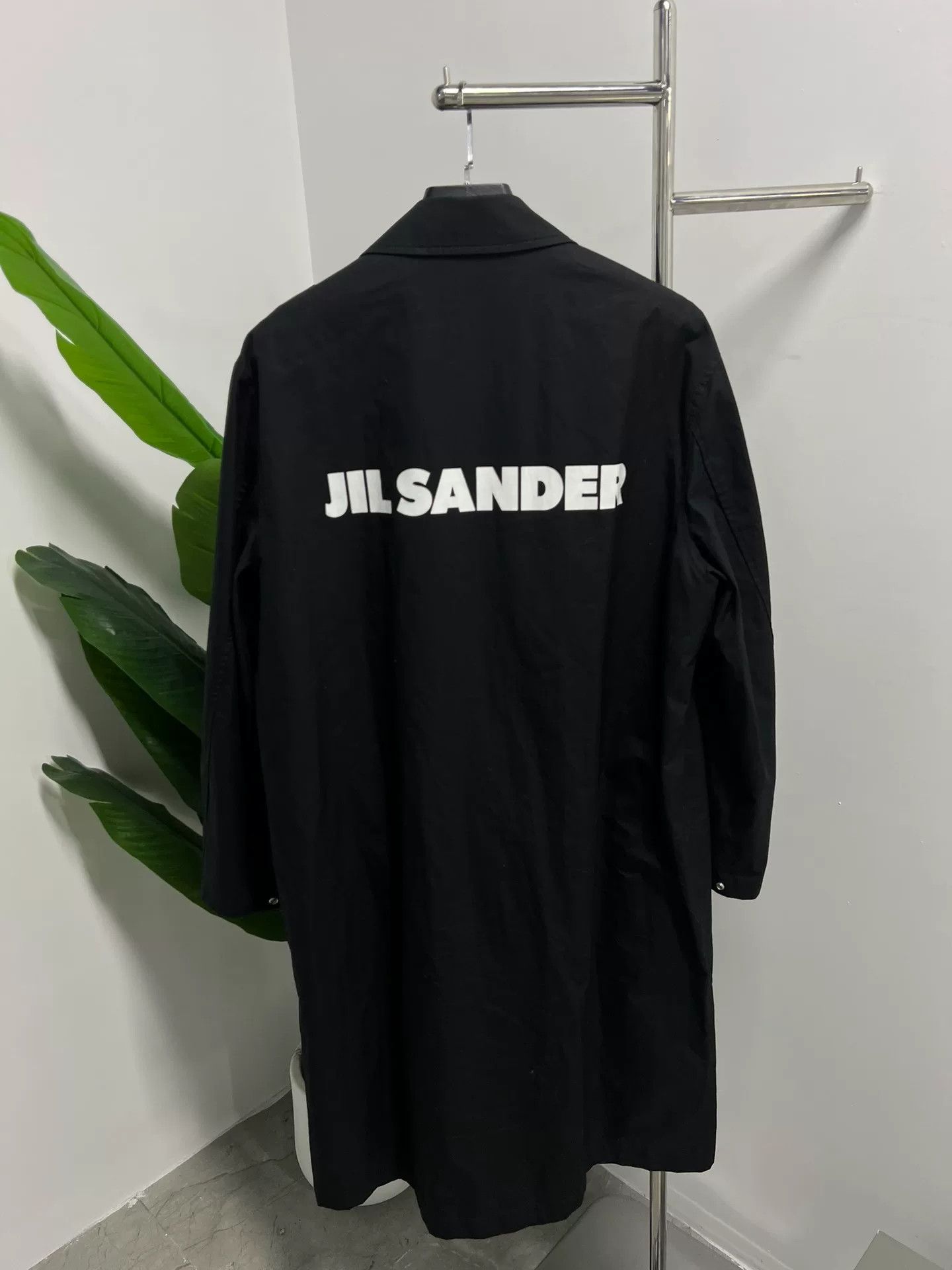 Jil Sander jil sander black logo trench coat Size US L / EU 52-54 / 3 - 2 Thumbnail
