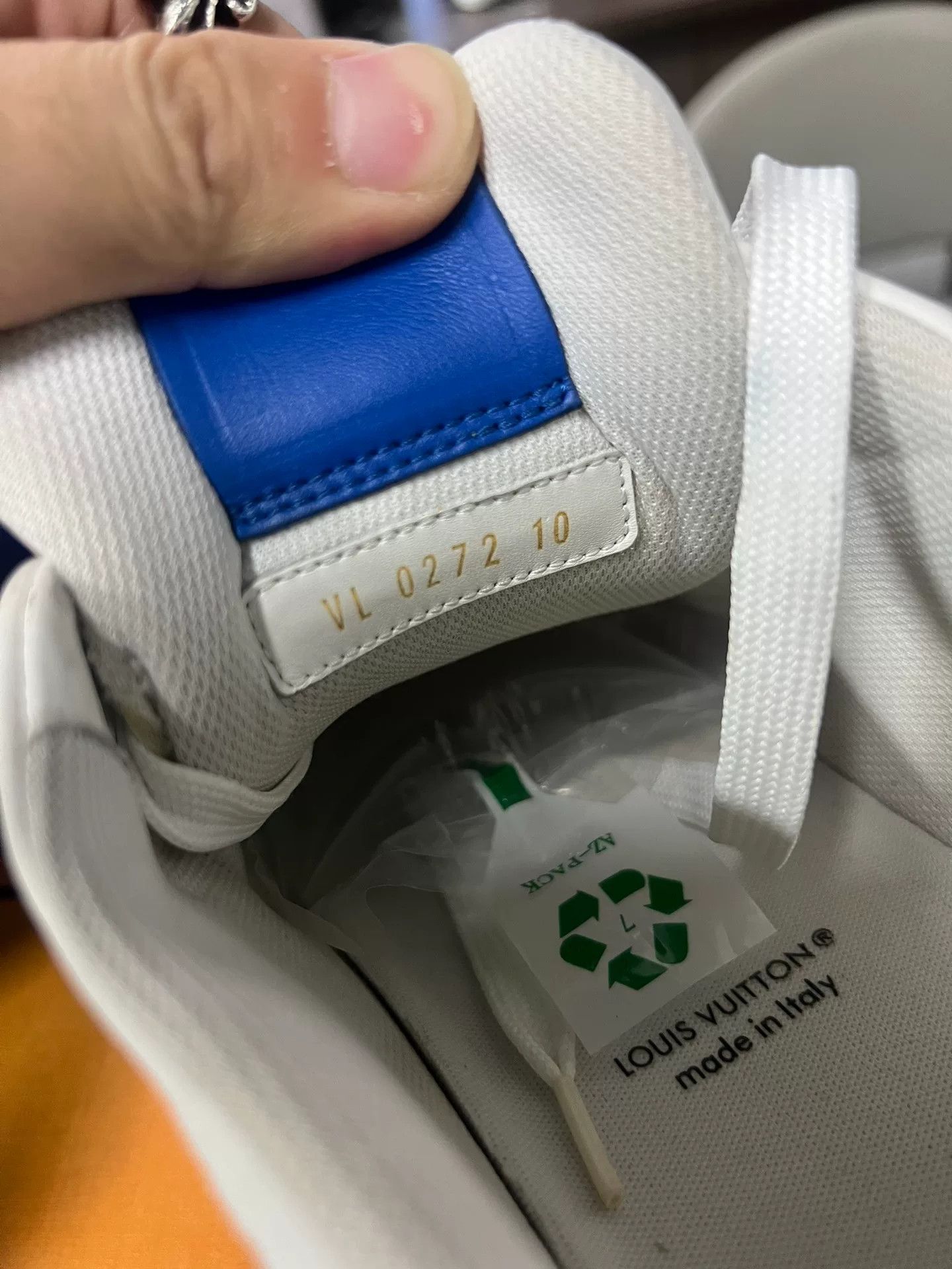 Louis Vuitton LV Trainer White Blue New Style Size 10 Size US 10 / EU 43 - 4 Thumbnail