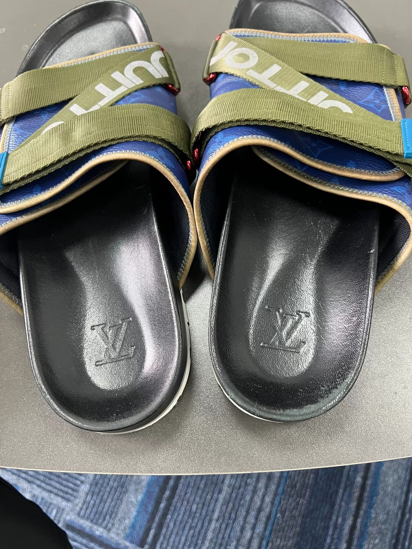 LVXWA LV Nylon Strap Sandals in Dark Green Size US 10 / EU 43 - 4 Thumbnail