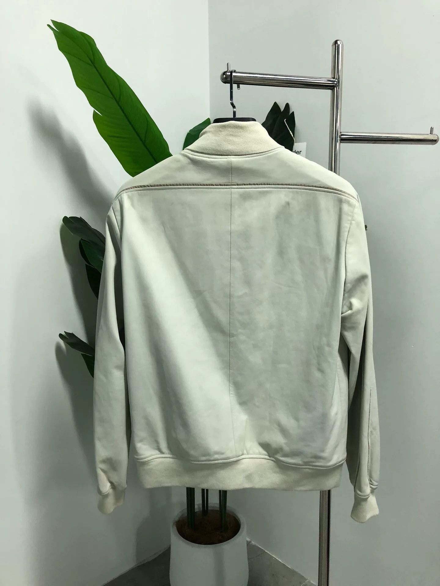Hermes hermes reversible leather jacket in beige Size US L / EU 52-54 / 3 - 2 Thumbnail