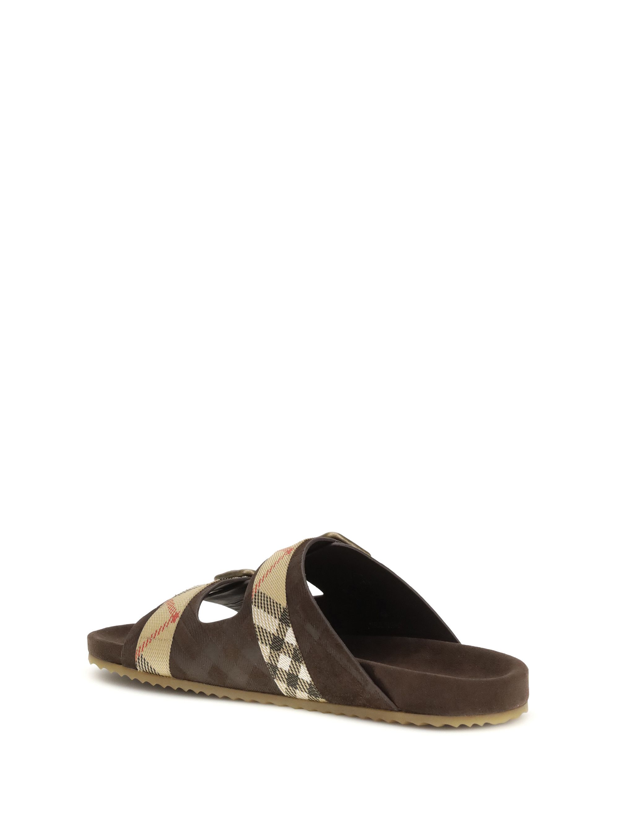 Burberry Check suede Urchin Sandals Size US 6 / EU 39 - 3 Thumbnail