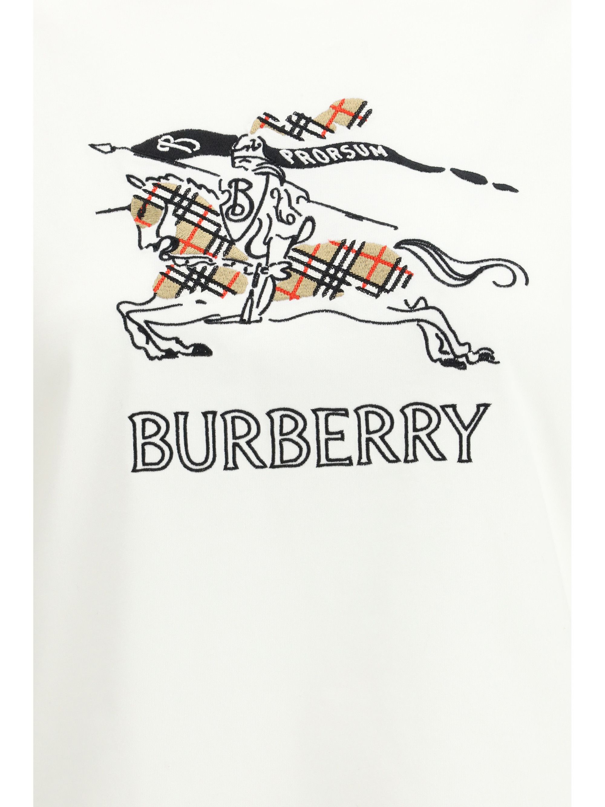Burberry Cotton T-shirt with drawn EKD Size S / US 4 / IT 40 - 3 Thumbnail
