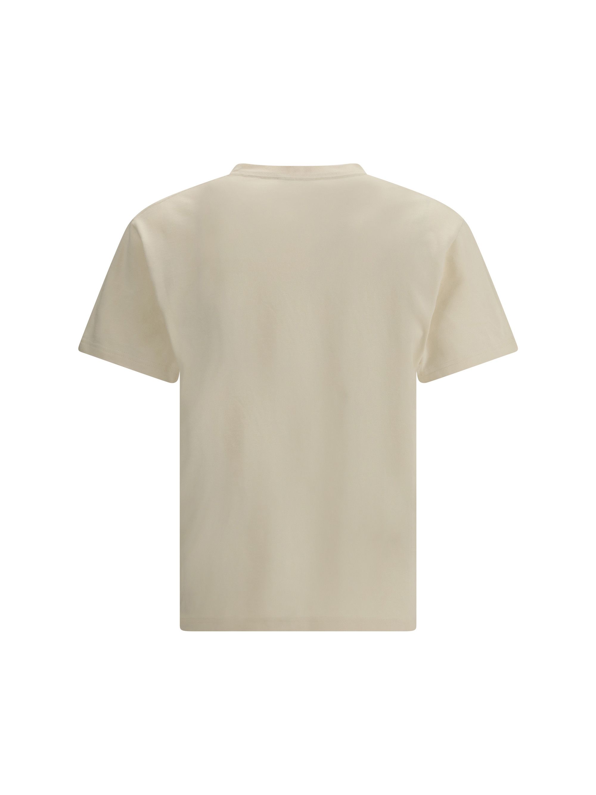 Cotton T-shirt with a flocked logo printed
