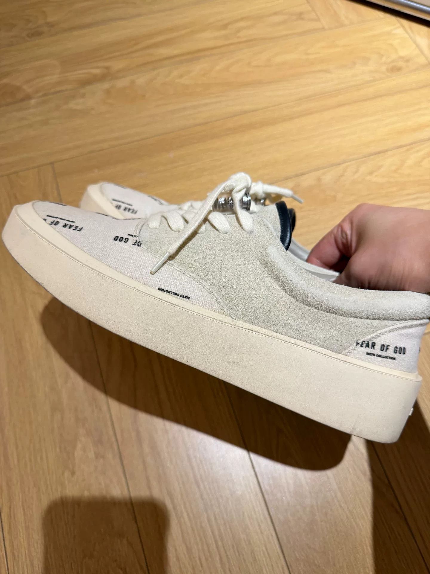 Fear of God fear of god fog white low-top sneakers Size US 8.5 / EU 41-42 - 2 Thumbnail
