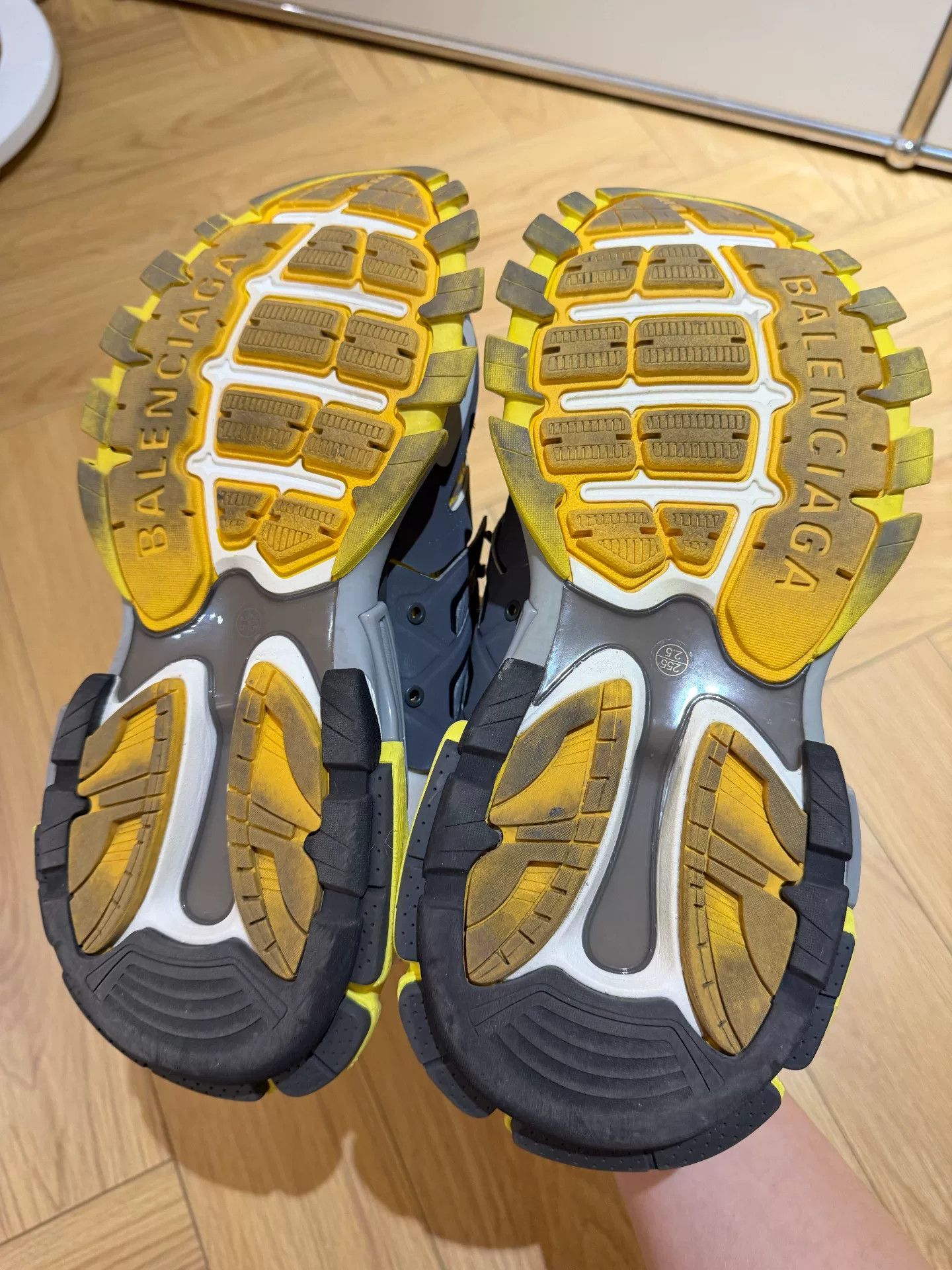 Balenciaga balenciaga gray and yellow track sneakers Size US 10 / EU 43 - 6 Thumbnail