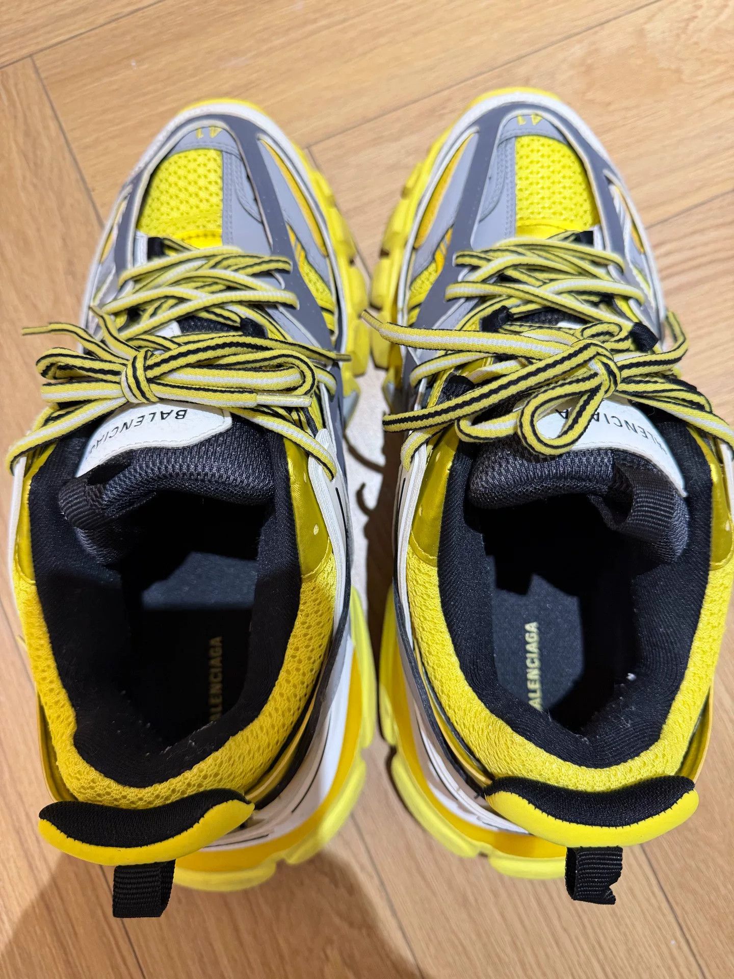 Balenciaga balenciaga gray and yellow track sneakers Size US 10 / EU 43 - 4 Thumbnail