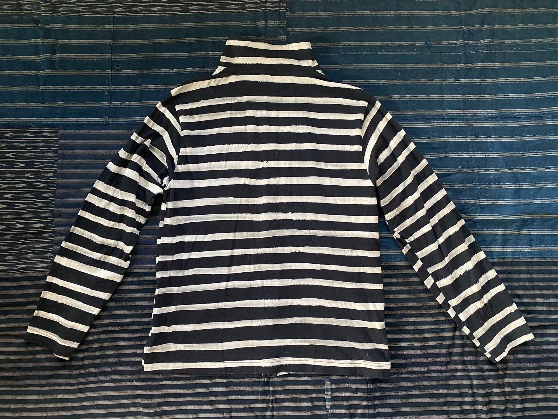 Porter Classic black and white striped zip sweatshirt Size US XL / EU 56 / 4 - 4 Thumbnail