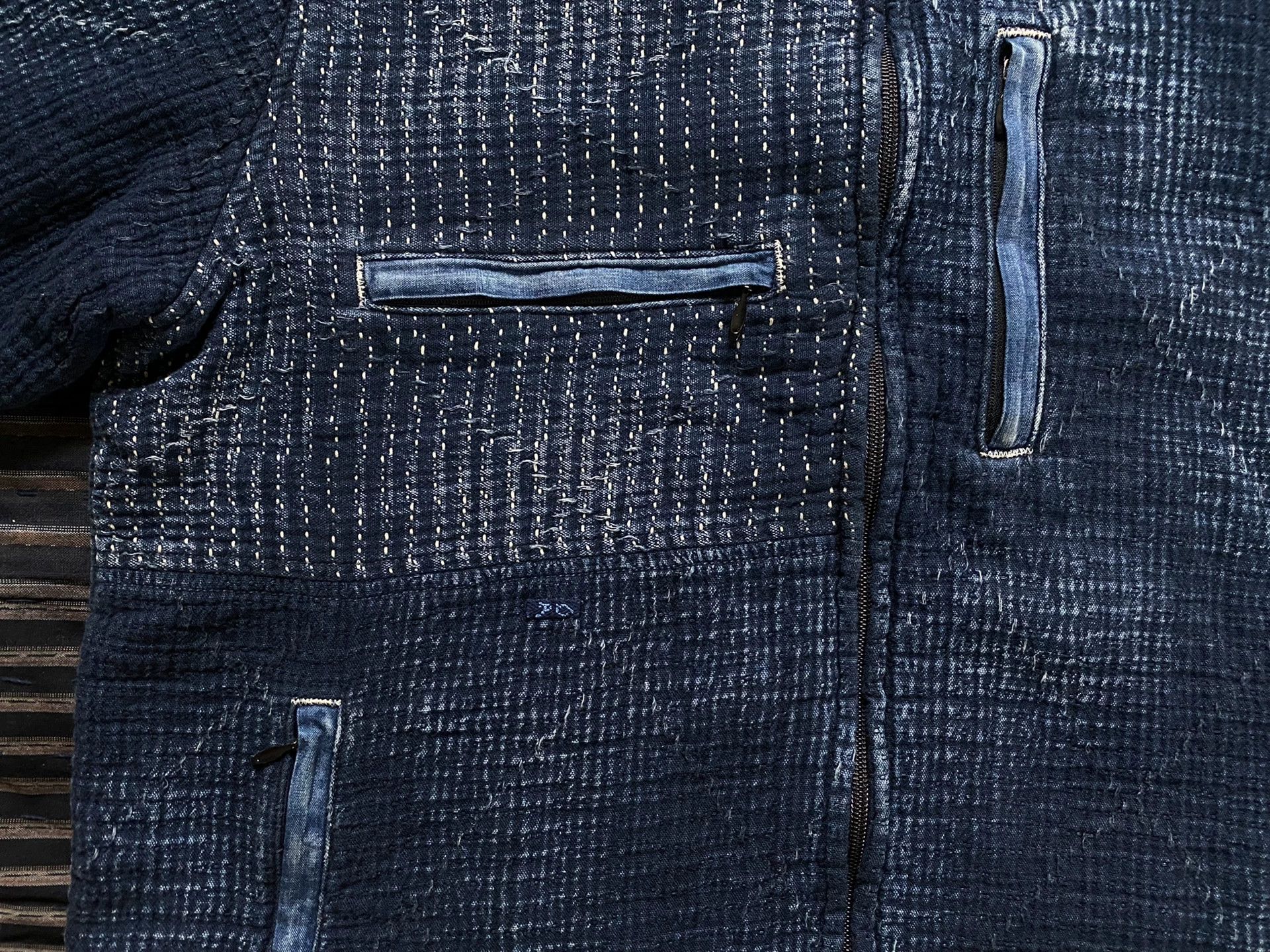 Porter Classic indigo sashiko light zip up outdoor jacket Size US M / EU 48-50 / 2 - 3 Thumbnail