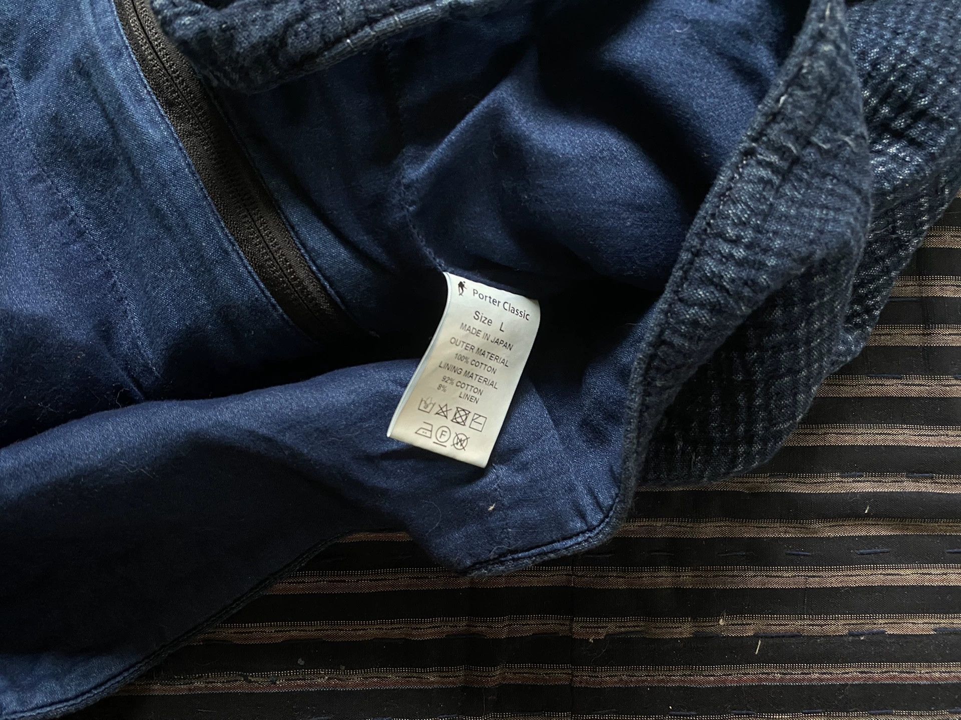 Porter Classic indigo sashiko light zip up outdoor jacket Size US M / EU 48-50 / 2 - 5 Thumbnail