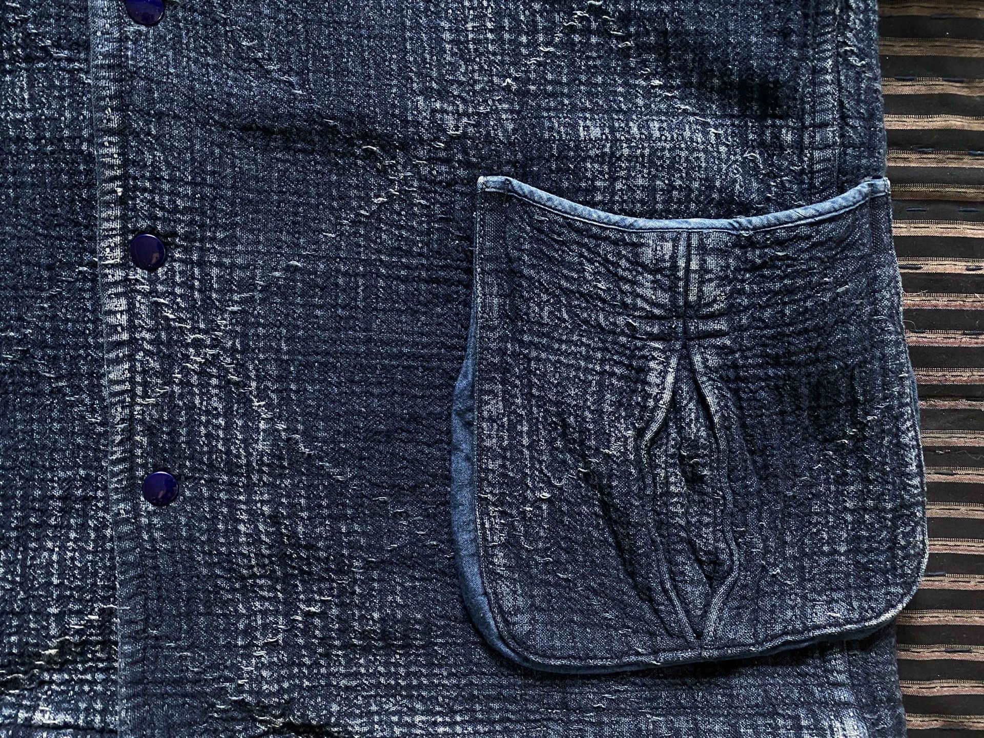 Porter Classic porter classic sashiko original mil-shirt jacket Size US L / EU 52-54 / 3 - 3 Thumbnail