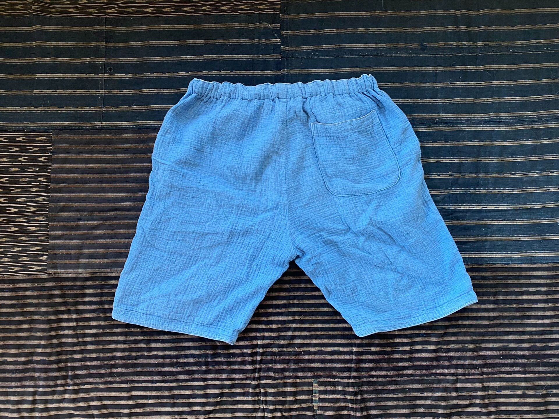 Porter Classic premium sashiko linen shorts in sky blue Size US 38 / EU 54 - 3 Thumbnail